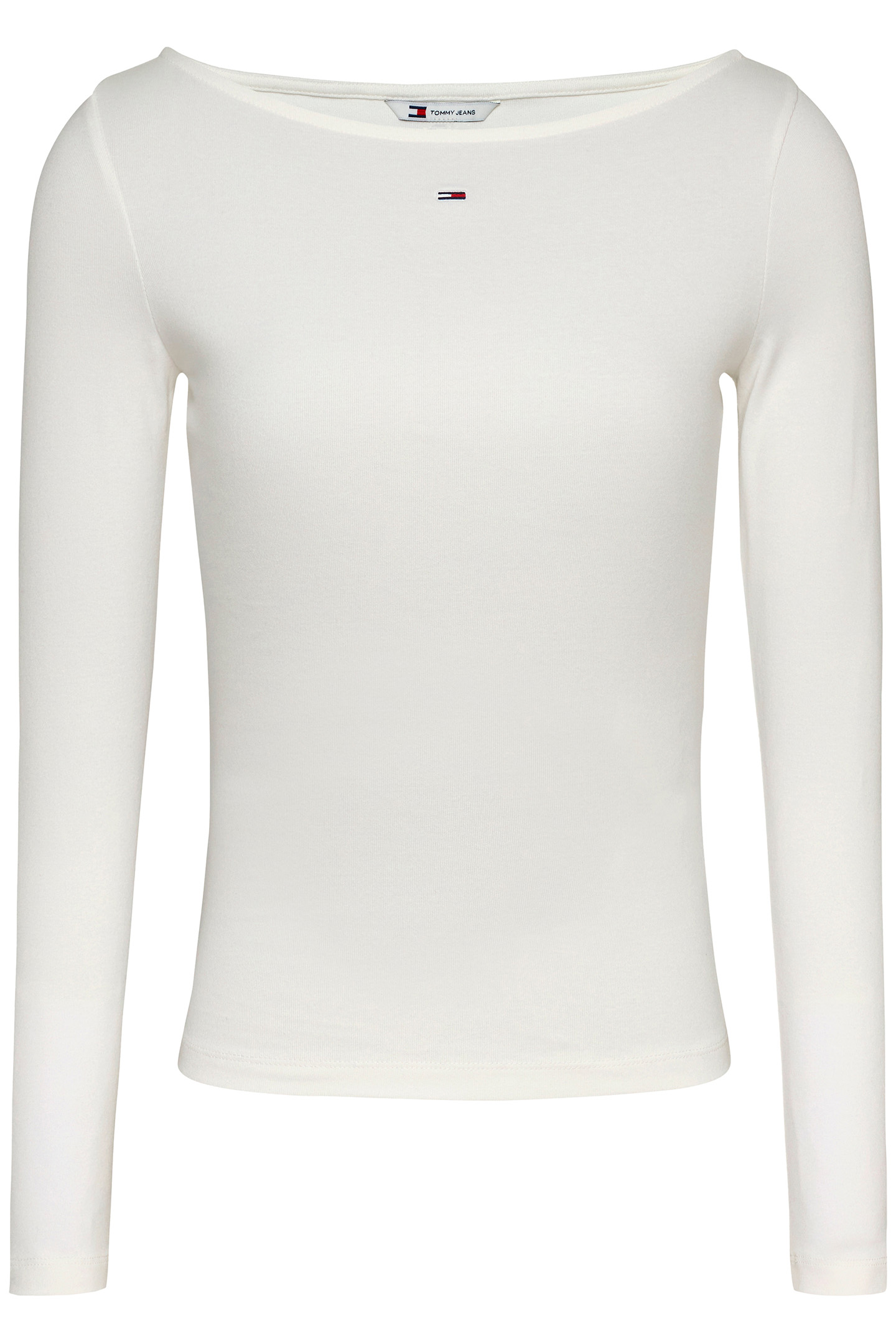 TJW SLIM FIT BOAT NECK LONG SLEEVE TOP ECRU 4