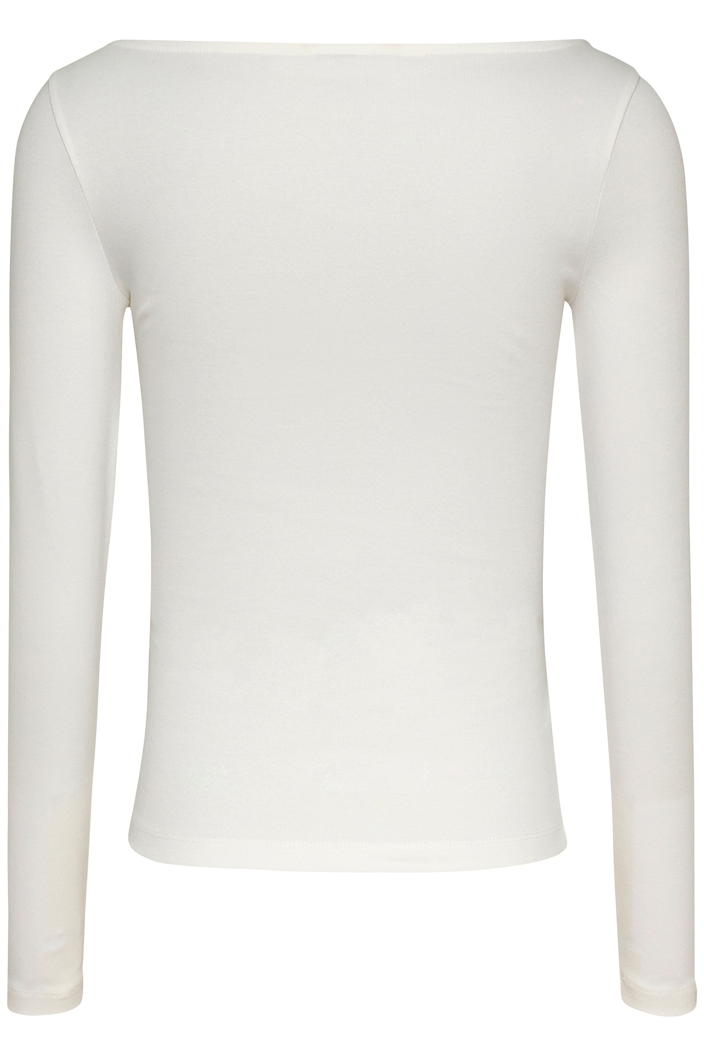 TJW SLIM FIT BOAT NECK LONG SLEEVE TOP ECRU 5