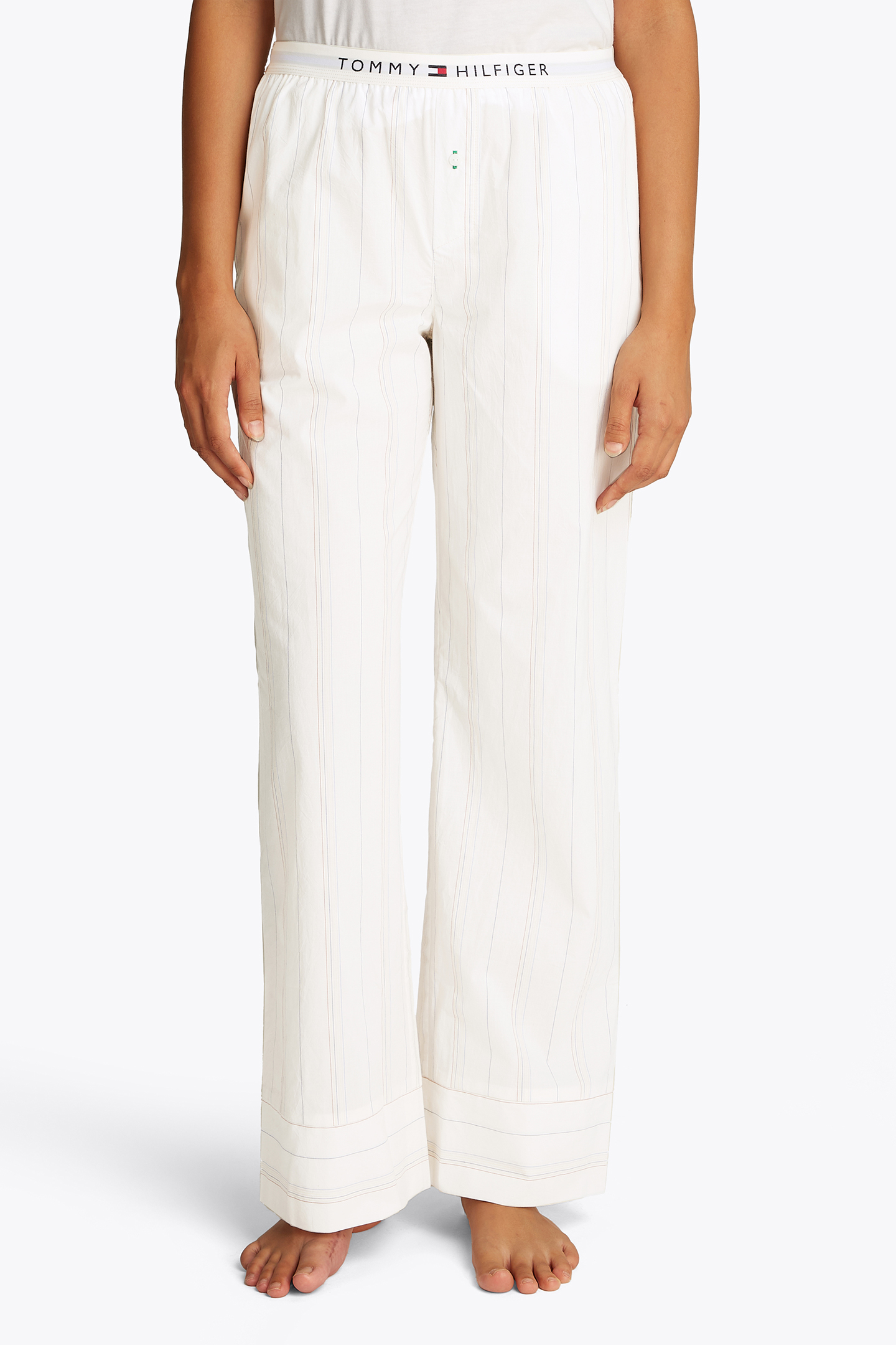 POPLIN PANTS MULTI COLOUR THIN STRIPES by Tommy Hilfiger