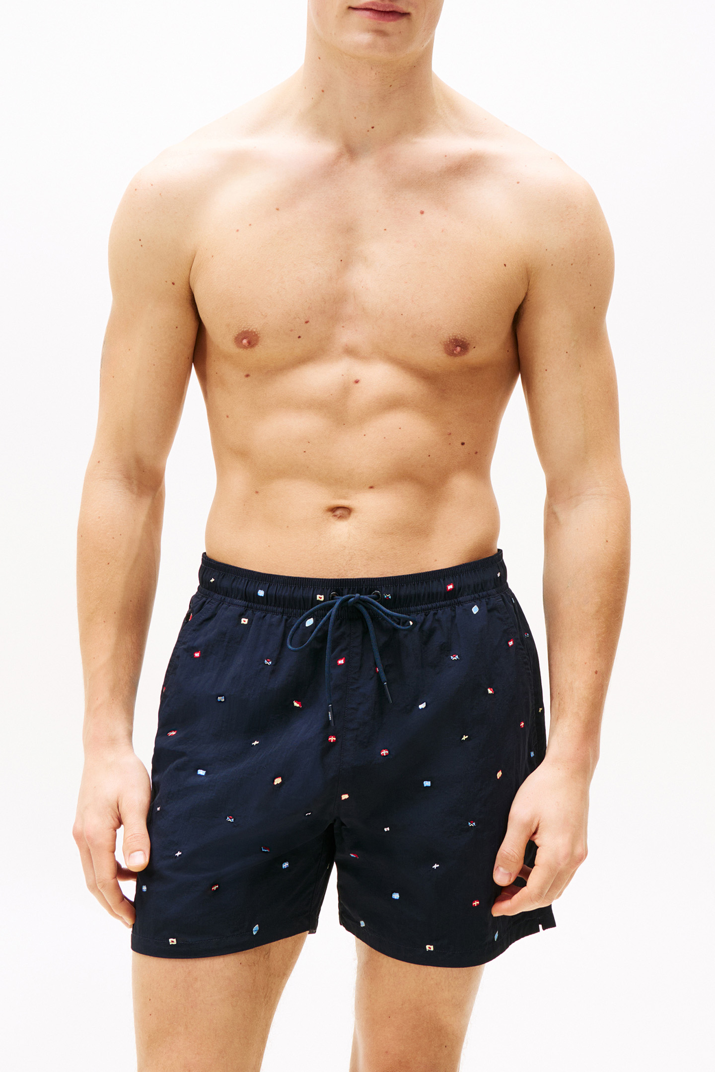 CR FLAG CRITTER DESERT SKY REGULAR FIT SWIM SHORTS BLUE 1