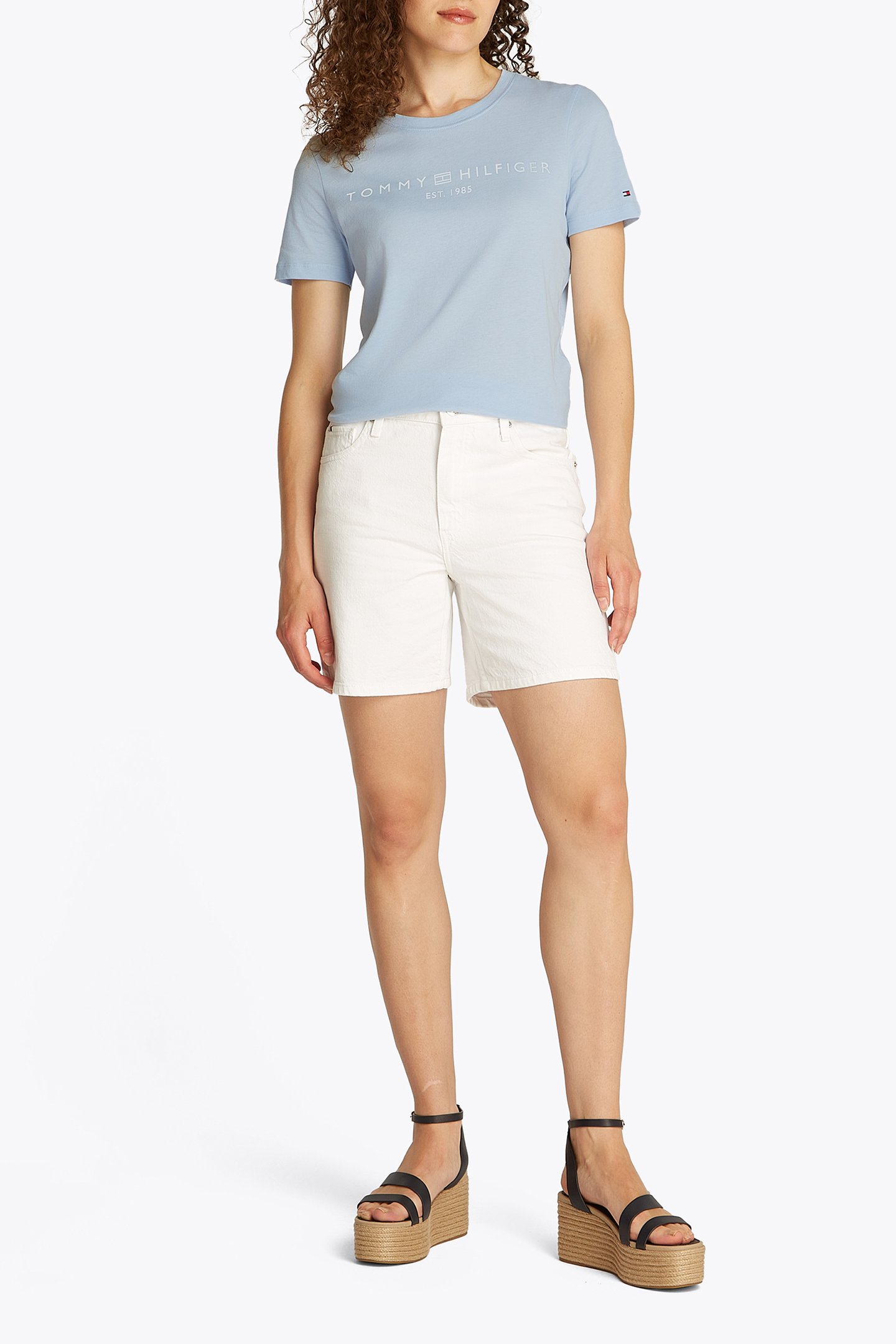 REG CORP LOGO CREW NECK BREEZY BLUE by Tommy Hilfiger
