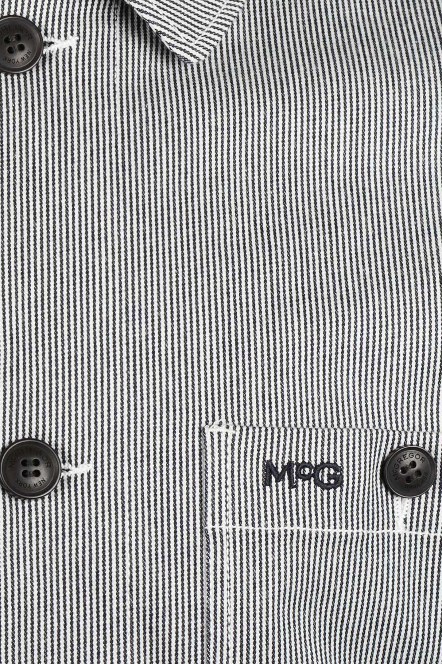 COTTON STRIPED SHIRT JACKET NAVY 7