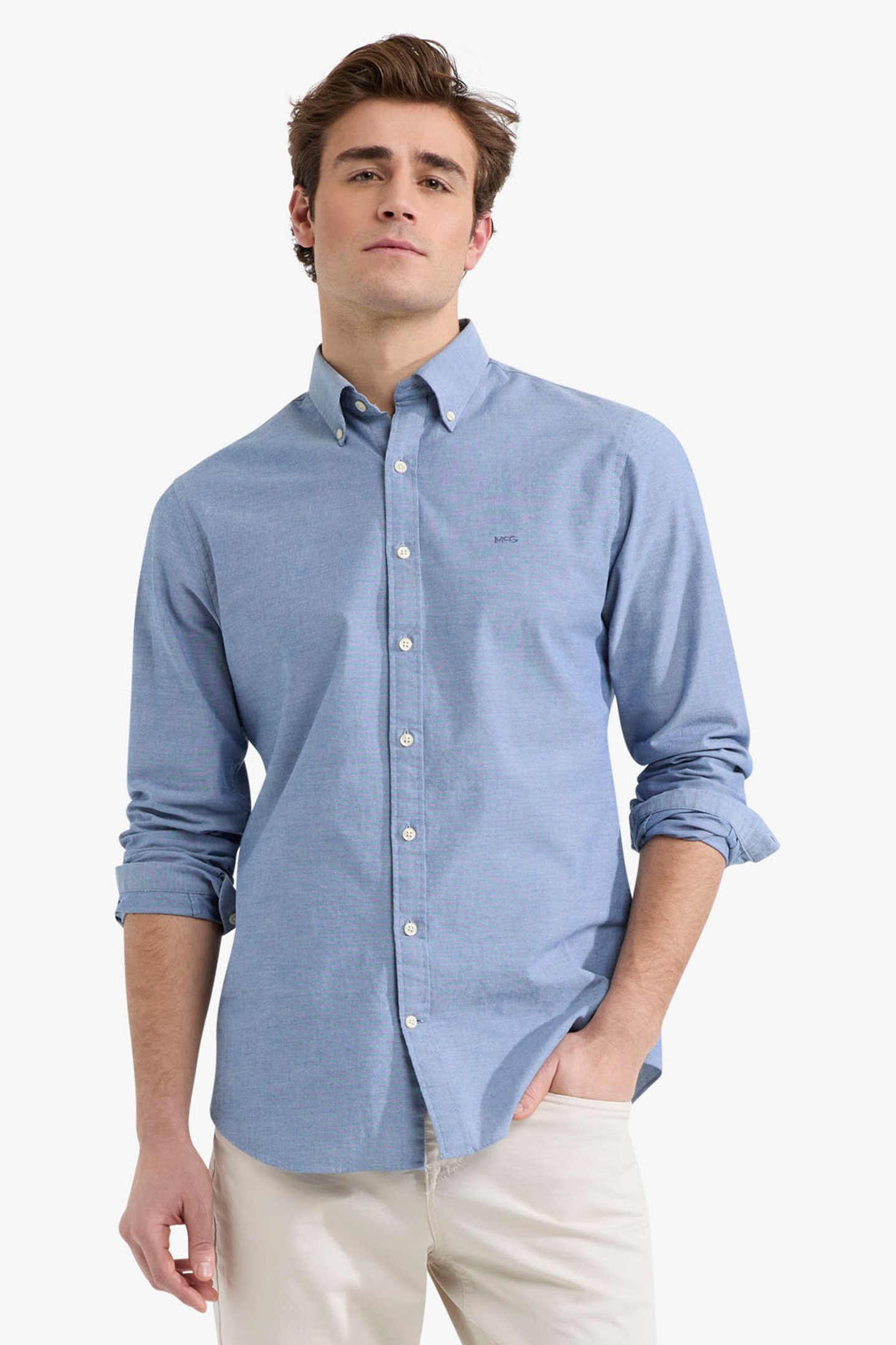 STRETCH OXFORD SHIRT NAVY by McGregor