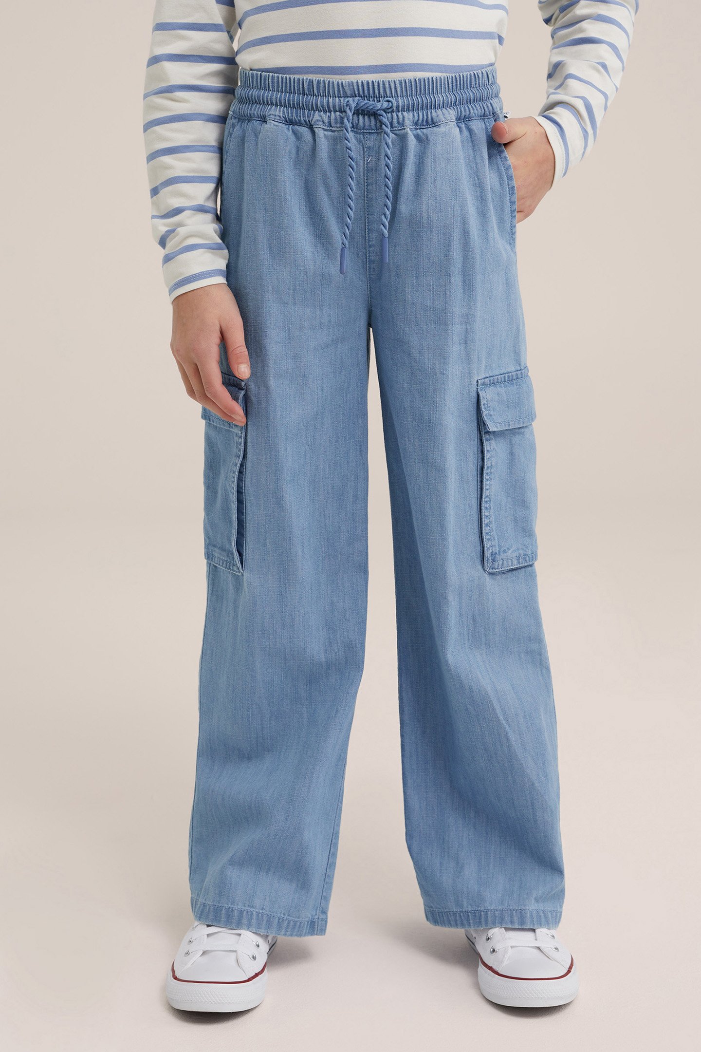 CARGO PANTS BLUE by WE Fashion