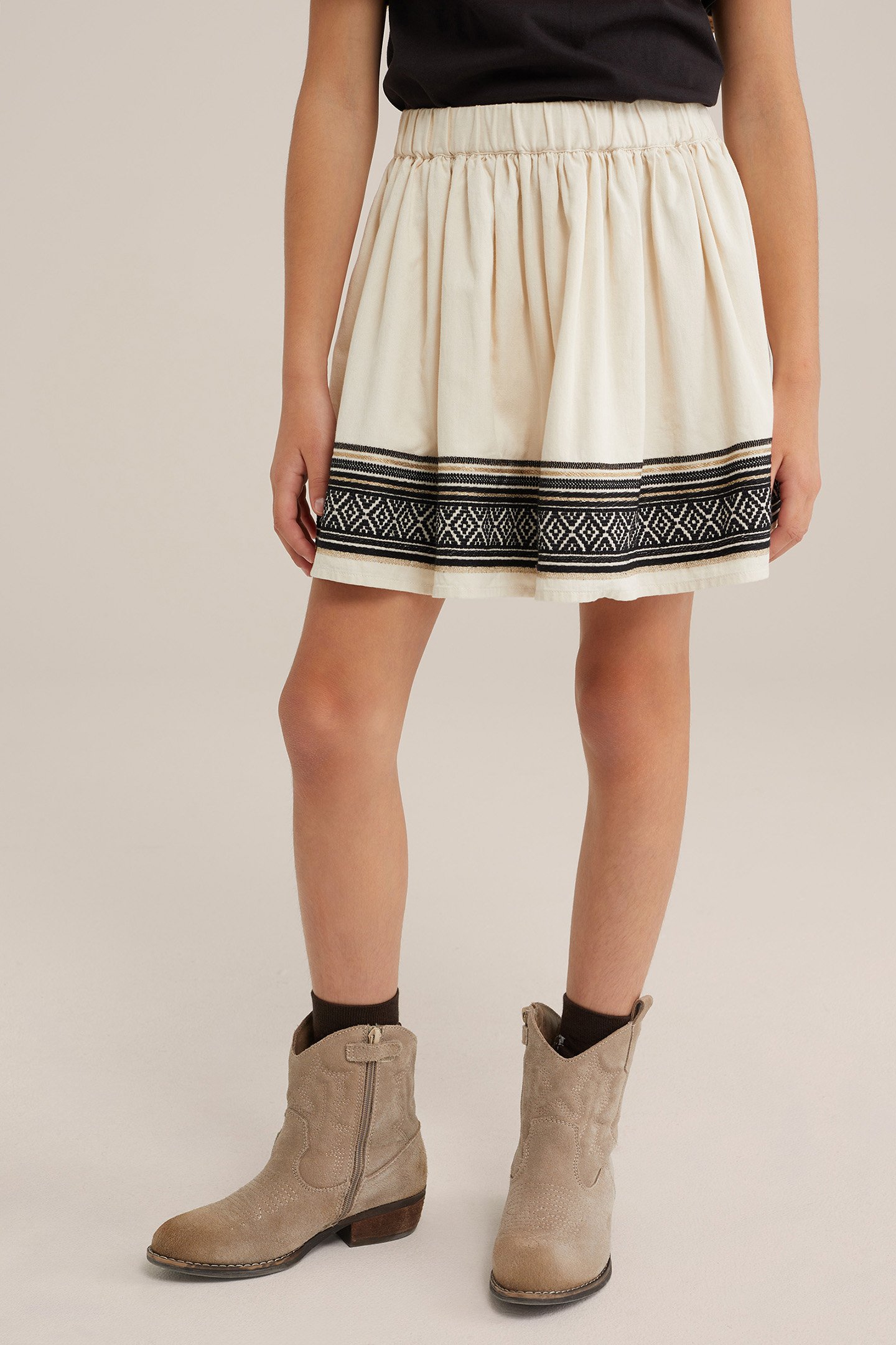 SKIRT MEDIUM LENGTH BEIGE by WE Fashion