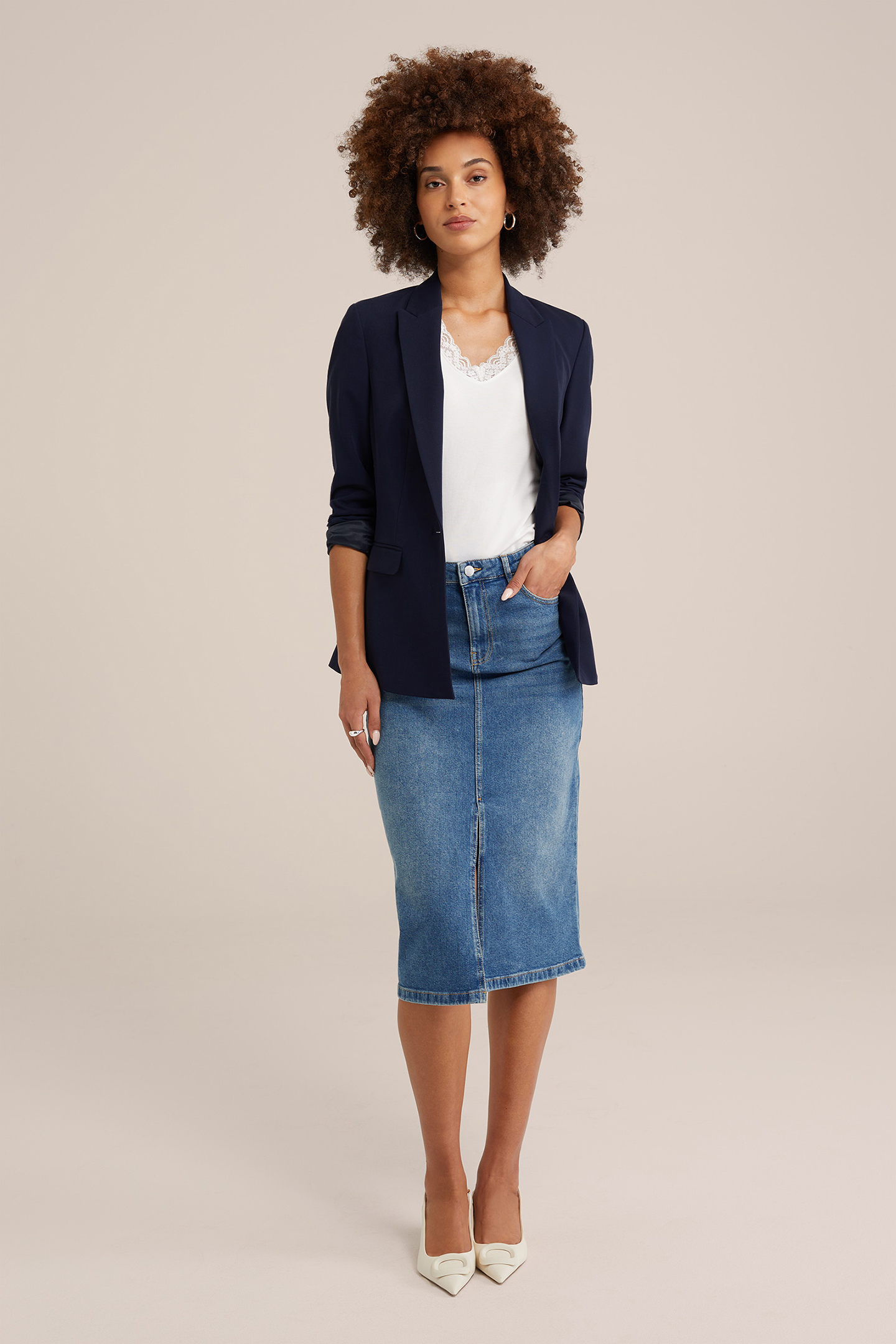 SKIRT MEDIUM LENGTH BLUE 5