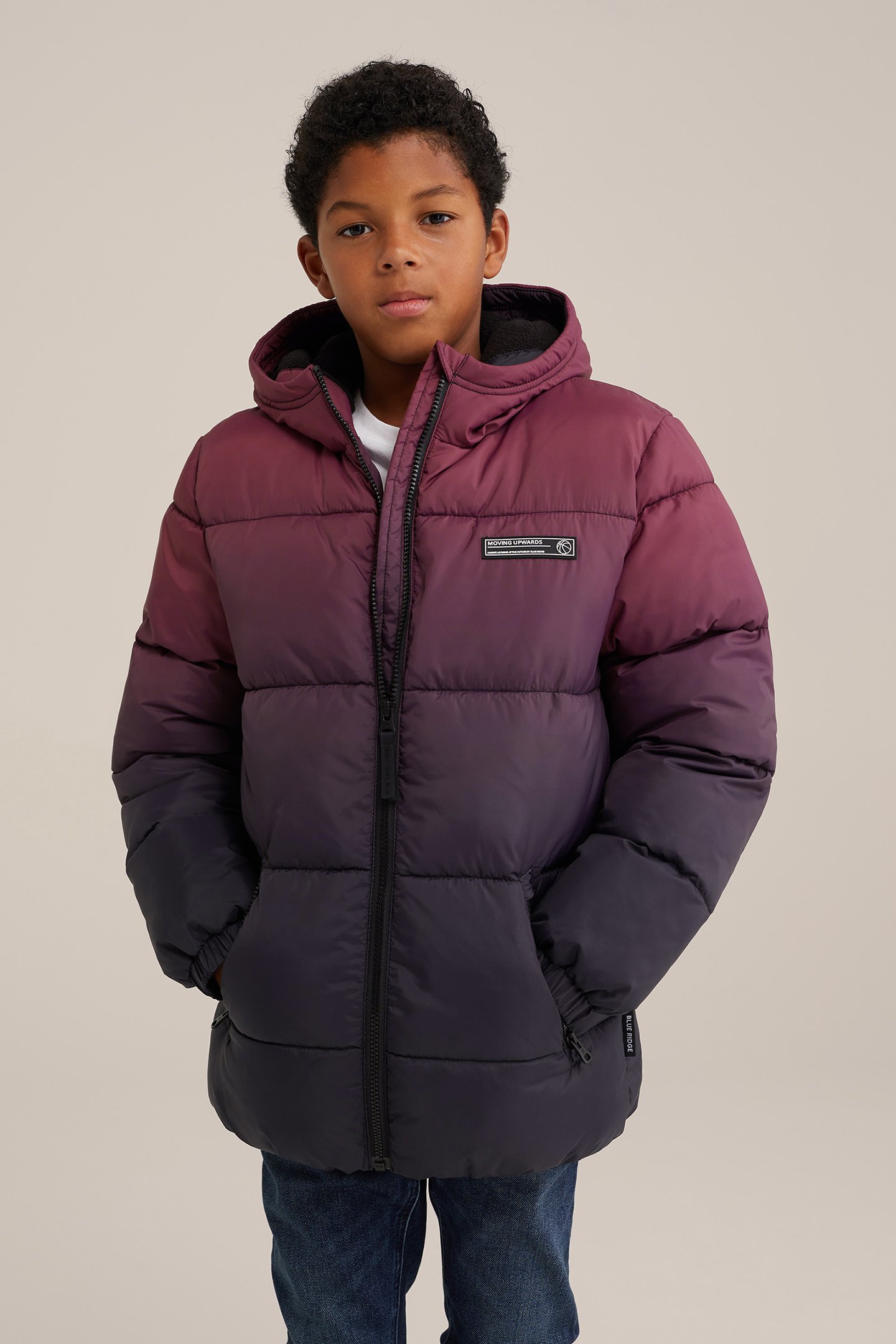 JACKET MIDLONG BURGUNDY RED by WE Fashion