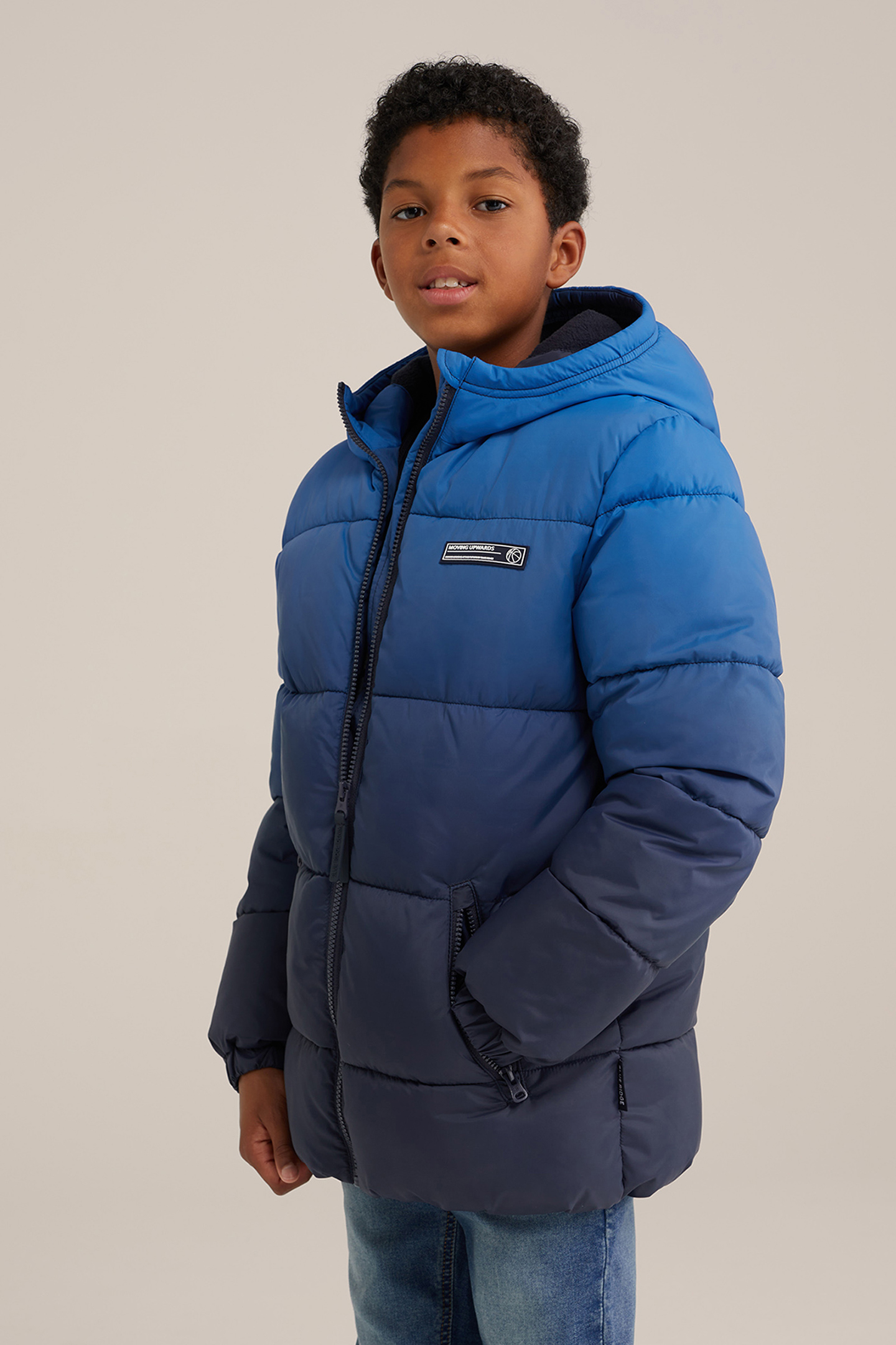 JACKET MIDLONG DARK BLUE by WE Fashion