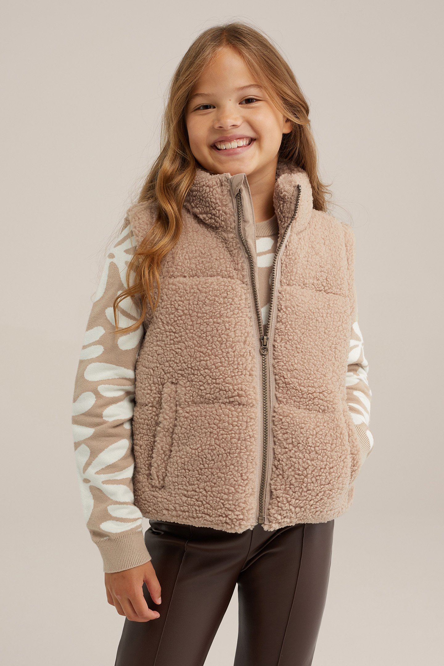 JACKET NORMAL LENGTH LIGHT BROWN by WE Fashion