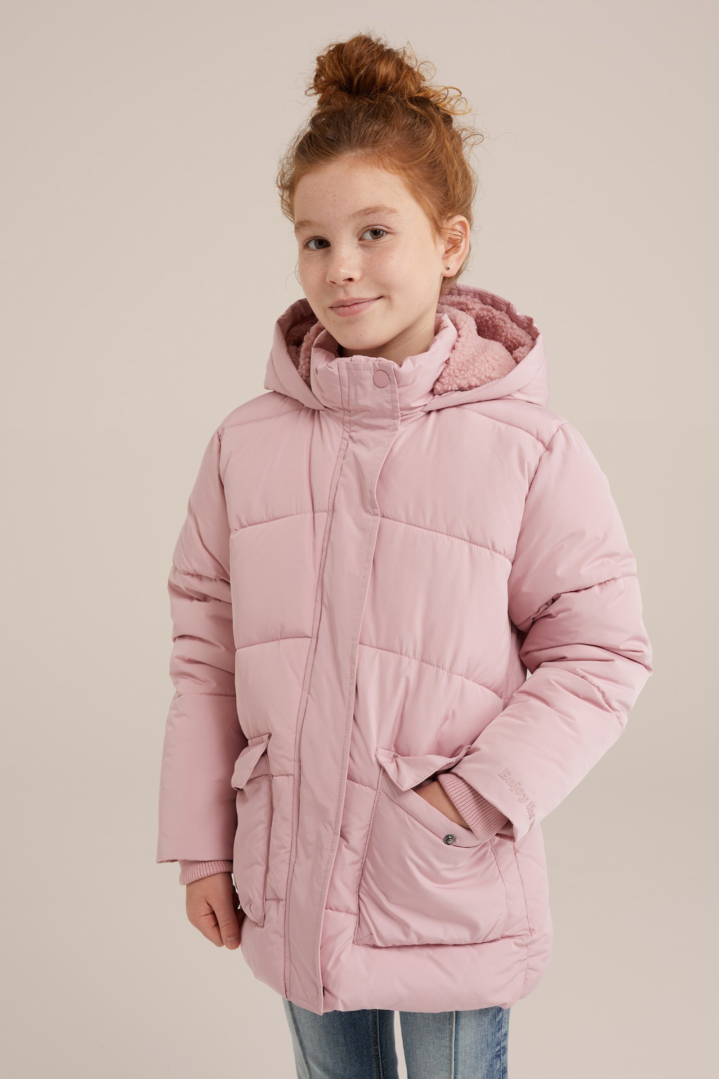 JACKET MIDLONG LIGHT PINK by WE Fashion