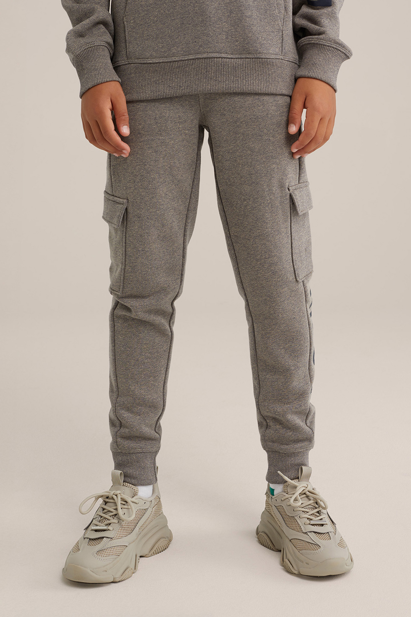 CARGO PANTS BLENDED DARK GREY by WE Fashion