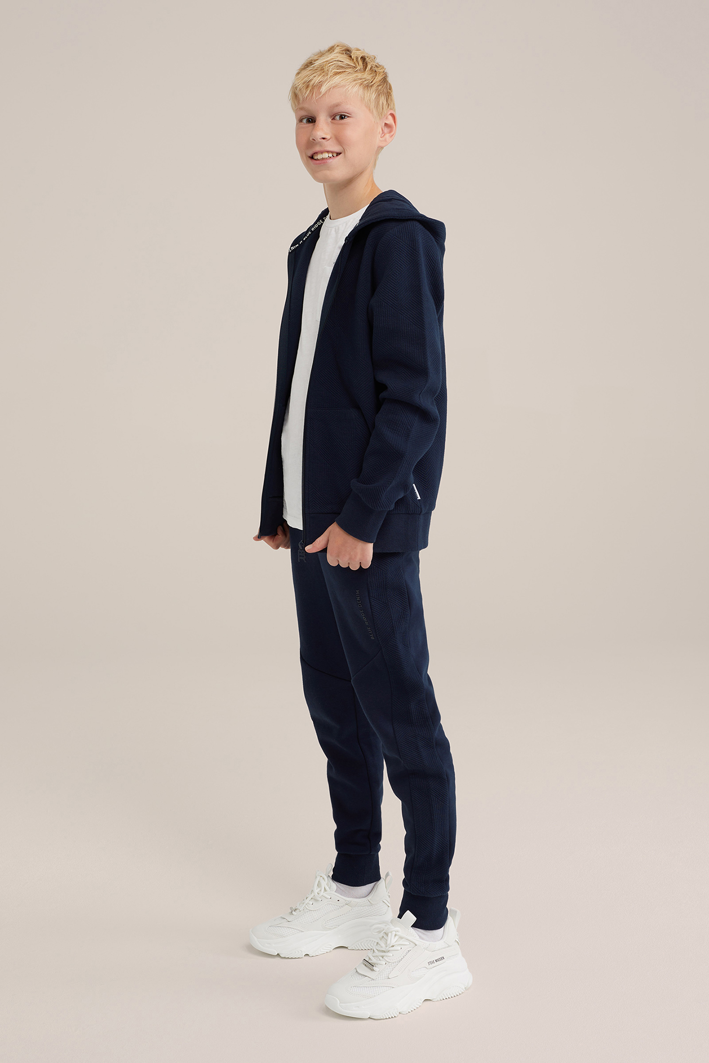 CARDIGAN WITH ZIPPER NAVY BLUE 4