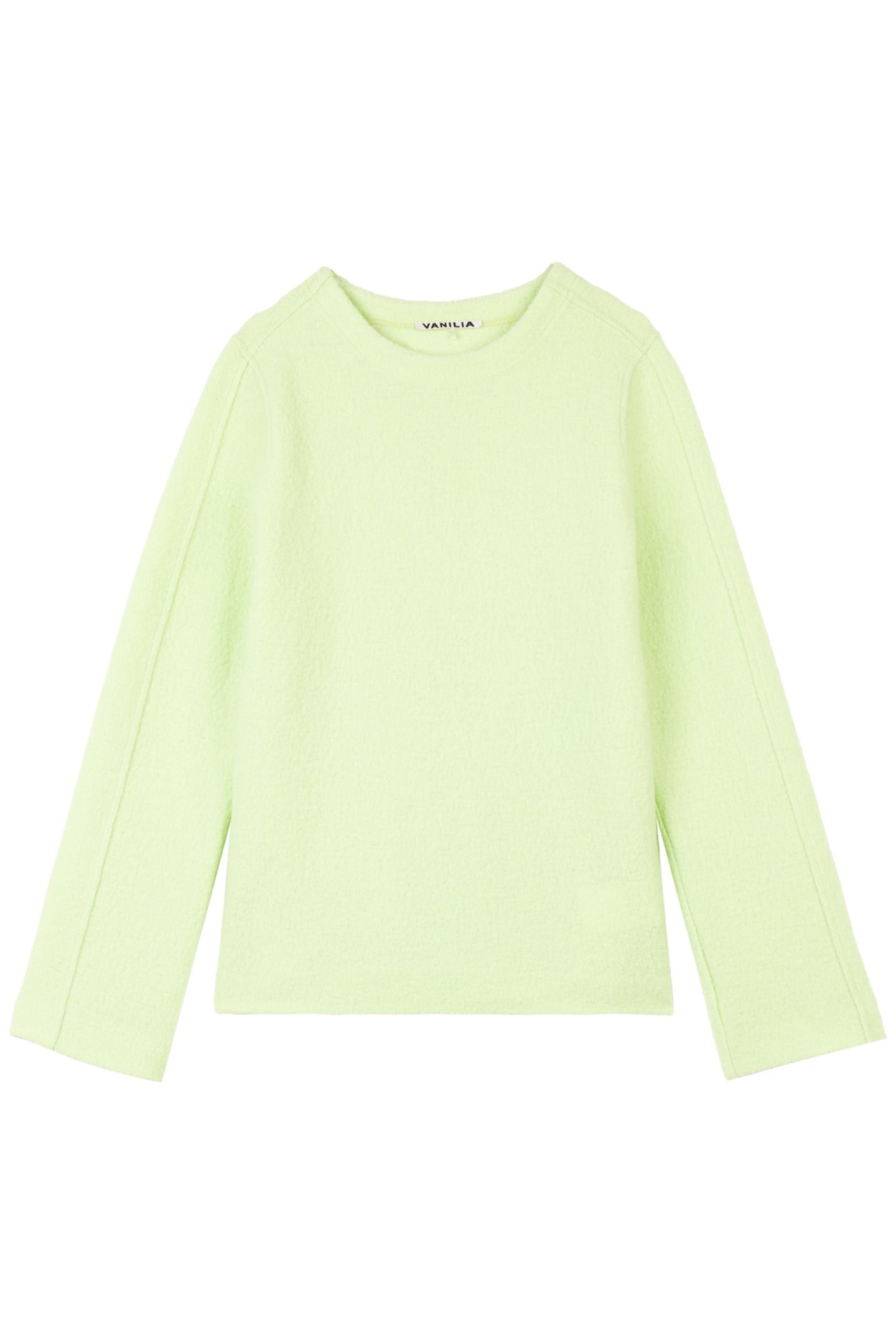 CURL WOOL BASIC SWEAT CATERPILLAR GREEN by Vanilia