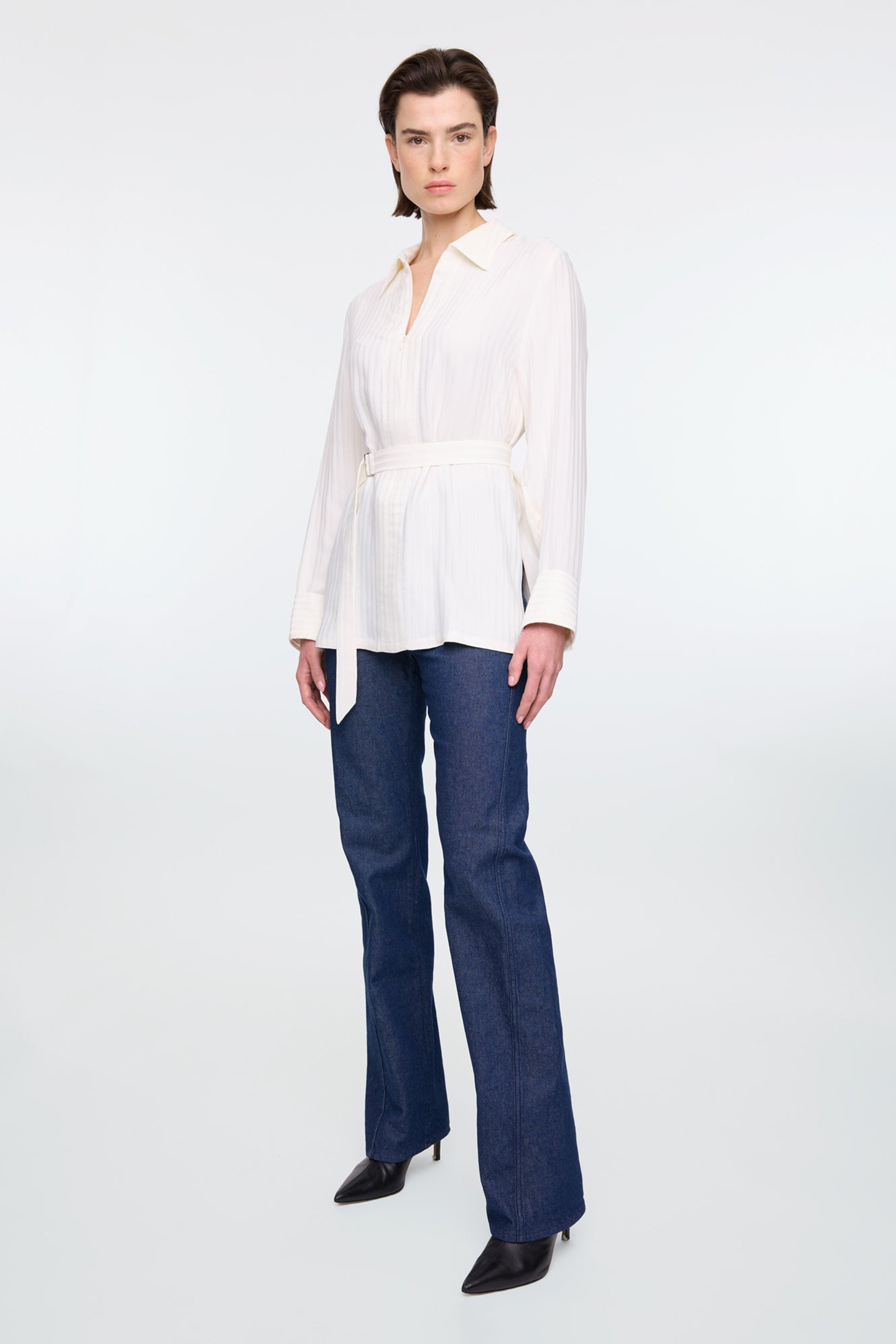 JACQUARD STRIPE BLOUSE MARSHMALLOW 5