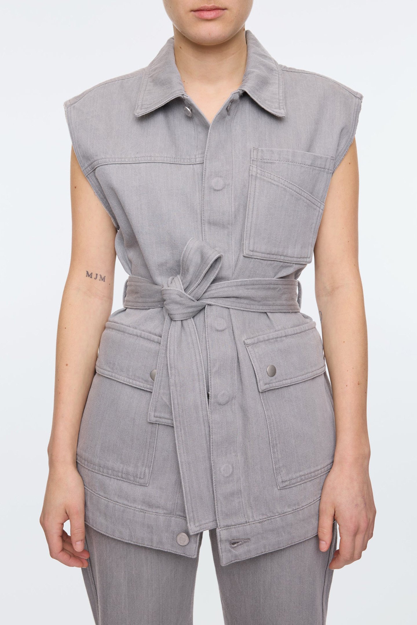 GRAY CLAY JACKET GREY DENIM by Vanilia