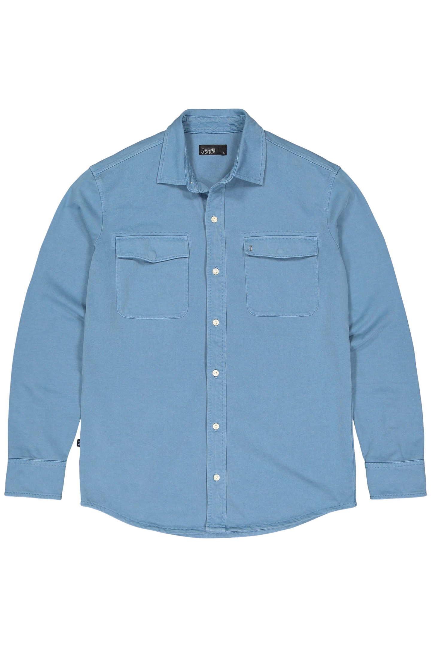 FINN POCKET JERSEY OVERSHIRT LAGOON BLUE 3