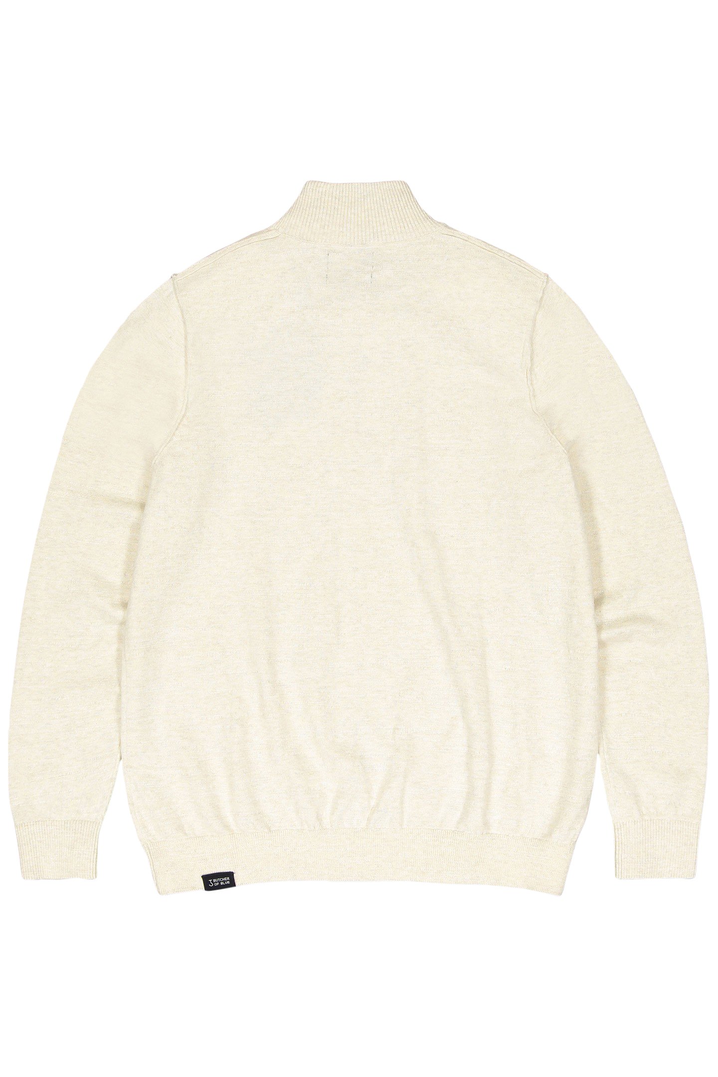 LT CLIFDEN HALF ZIP BEIGE GREY 4