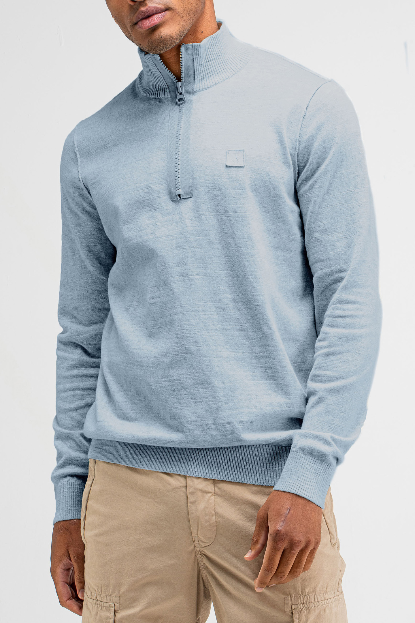 LT CLIFDEN HALF ZIP LAGOON BLUE 1