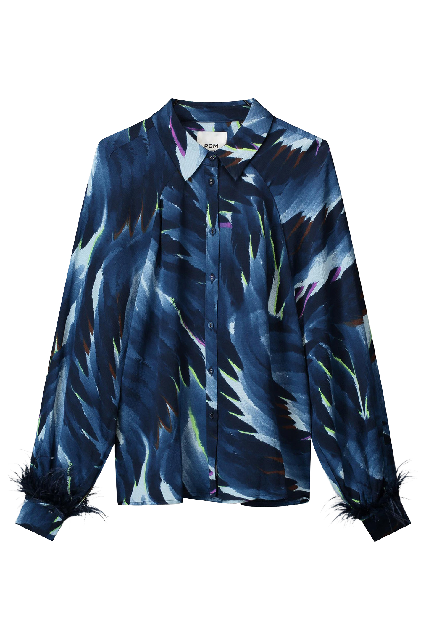 BLOUSE - FEATHERS BLUE 3