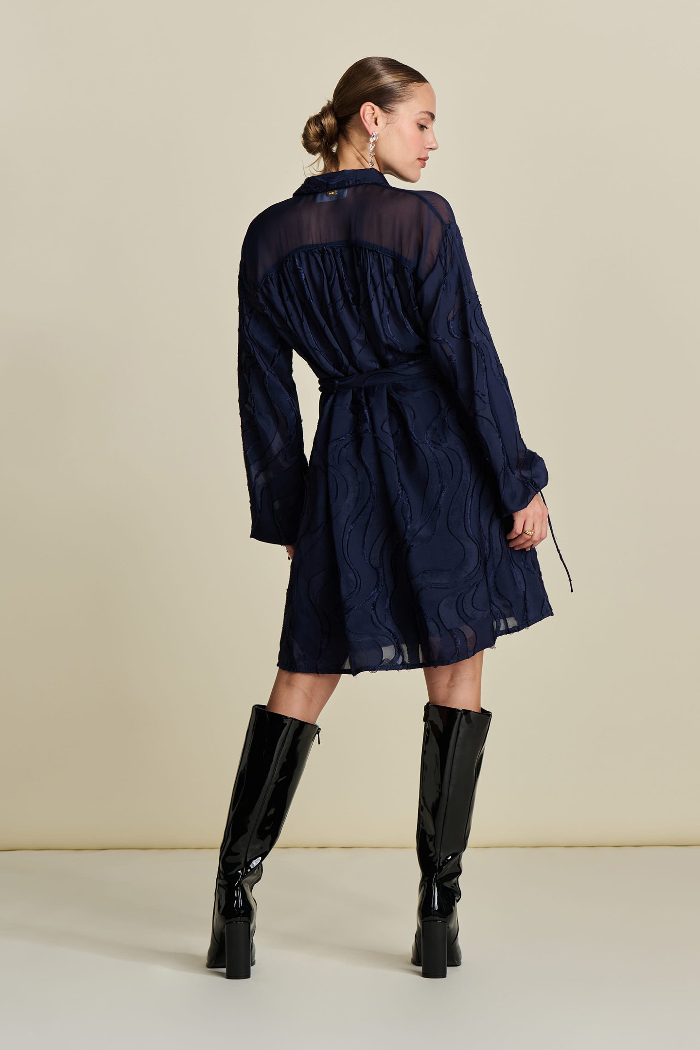 DRESS - JACQUARD MIDNIGHT BLUE 2