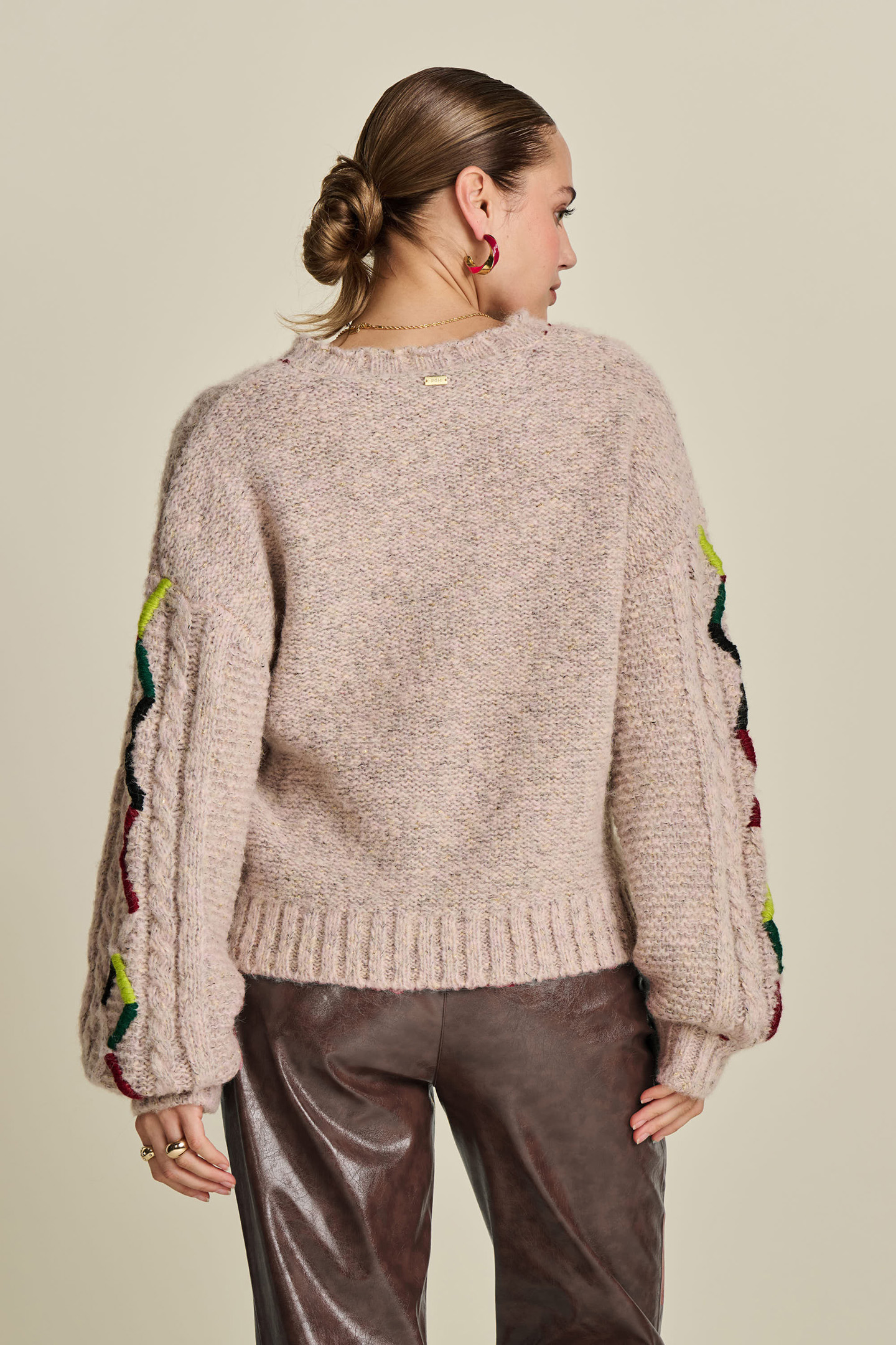 PULLOVER - CABLE PINK 2