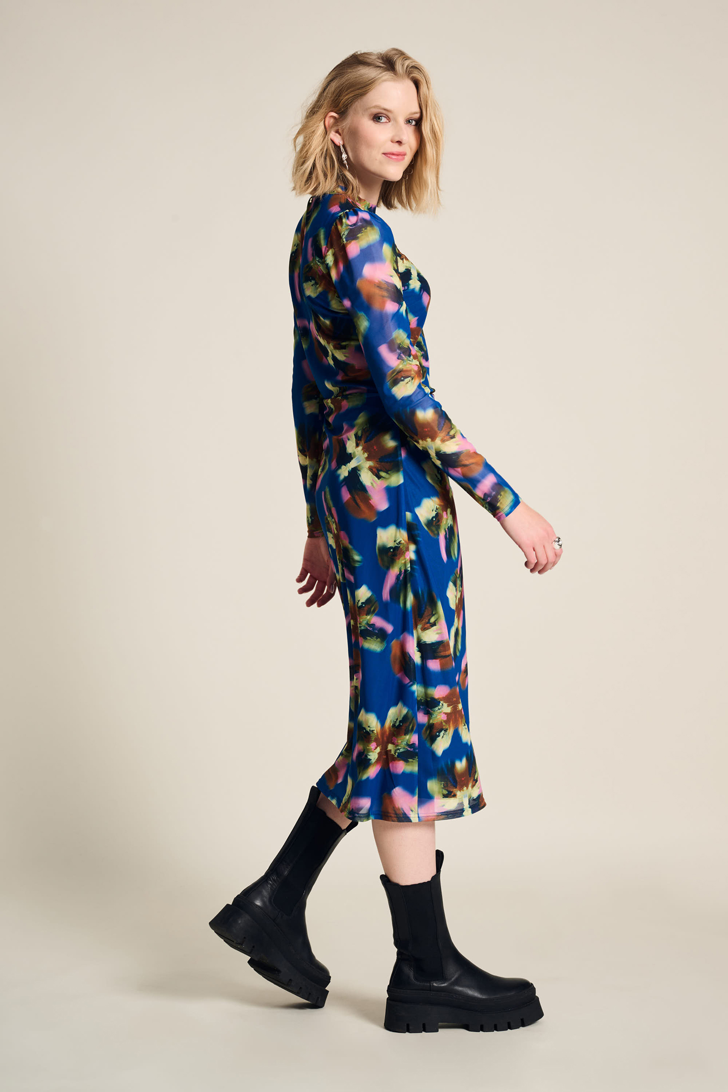 DRESS - BUTTERFLY BLUE MESH 4