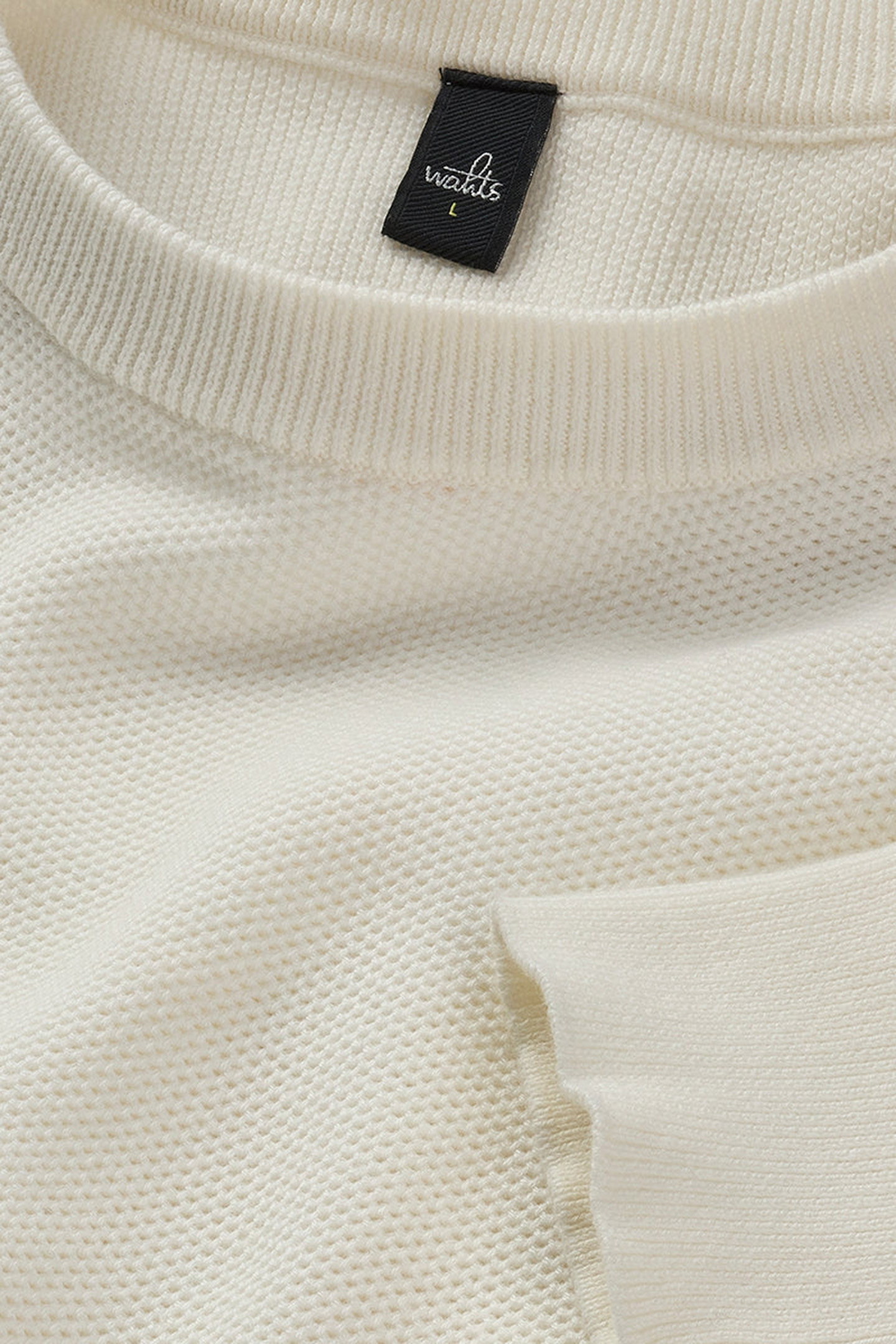 KNIGHT | COTTON HONEYCOMB PULLOVER OFF WHITE 4