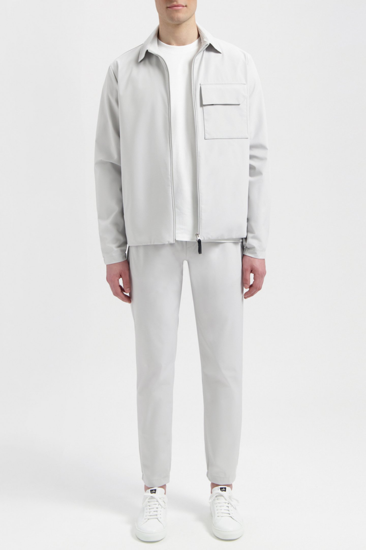 MARSH | TECH STRETCH SHIRT JACKET LIGHT GREY by WAHTS