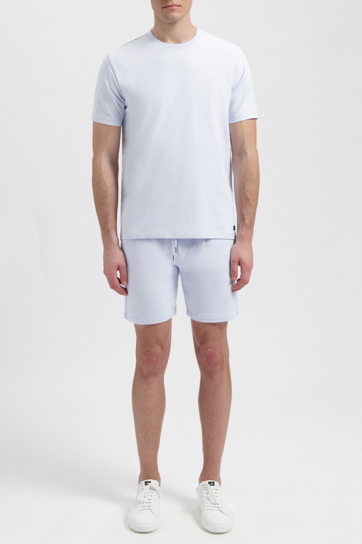 HAYDEN | JERSEY PLEATED SWEATSHORTS ICE BLUE by WAHTS