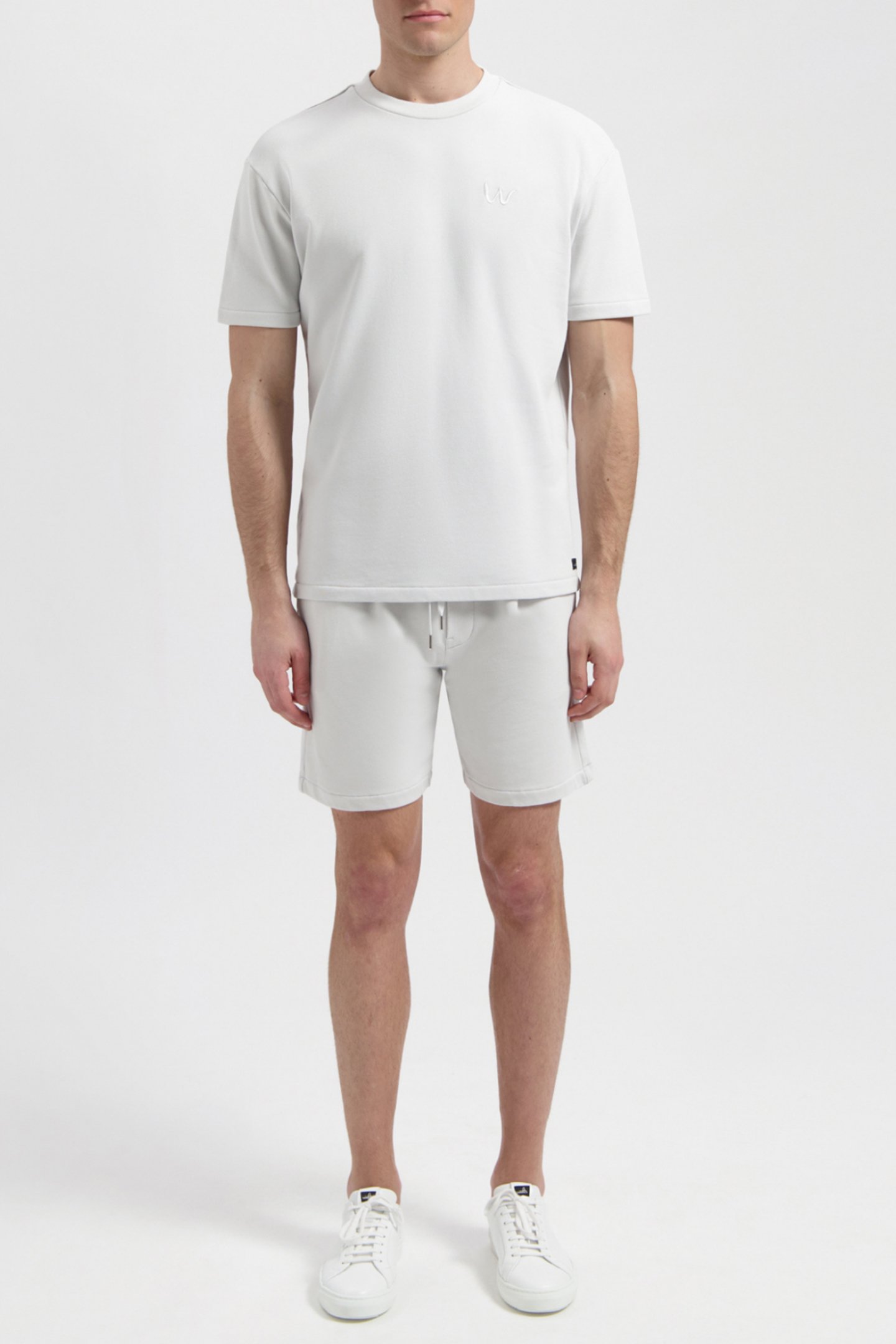 HAYDEN | JERSEY PLEATED SWEATSHORTS LIGHT GREY by WAHTS