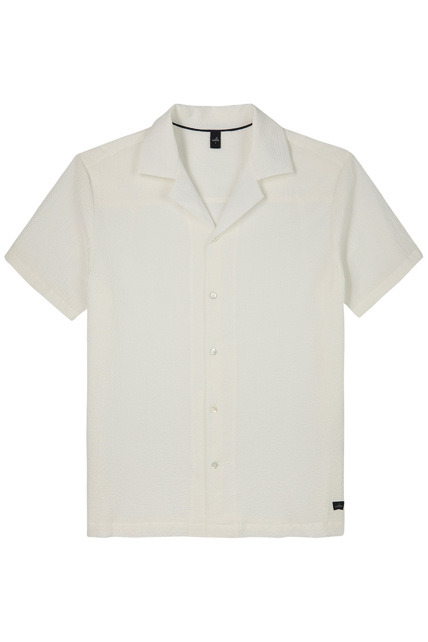 SHAW | SHORTSLEEVE STRETCH SEERSUCKER SHIRT PURE WHITE 2