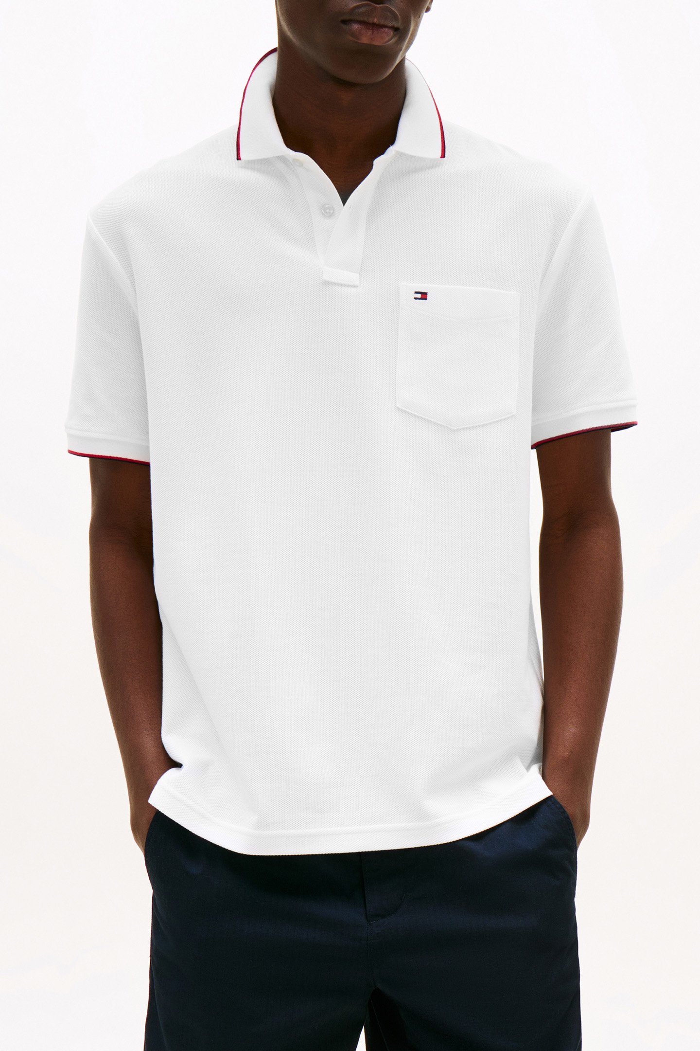 POCKET CLASSIC FIT POLO WHITE by Tommy Hilfiger