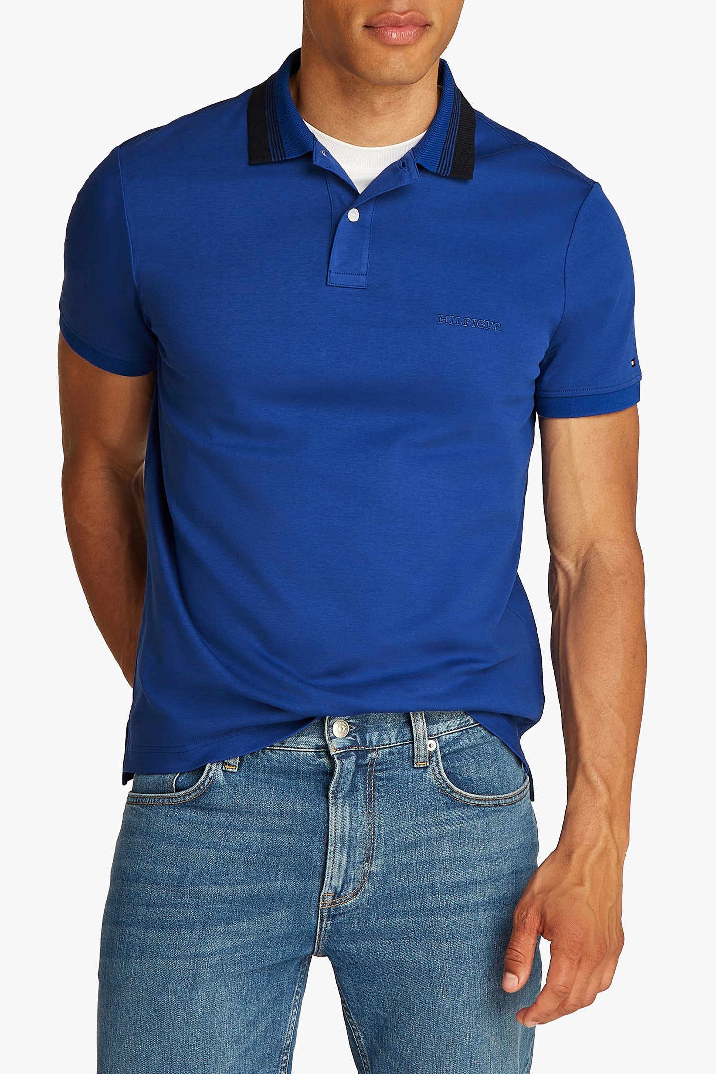 INTERLOCK COLLAR DET WEDGE BLUE by Tommy Hilfiger