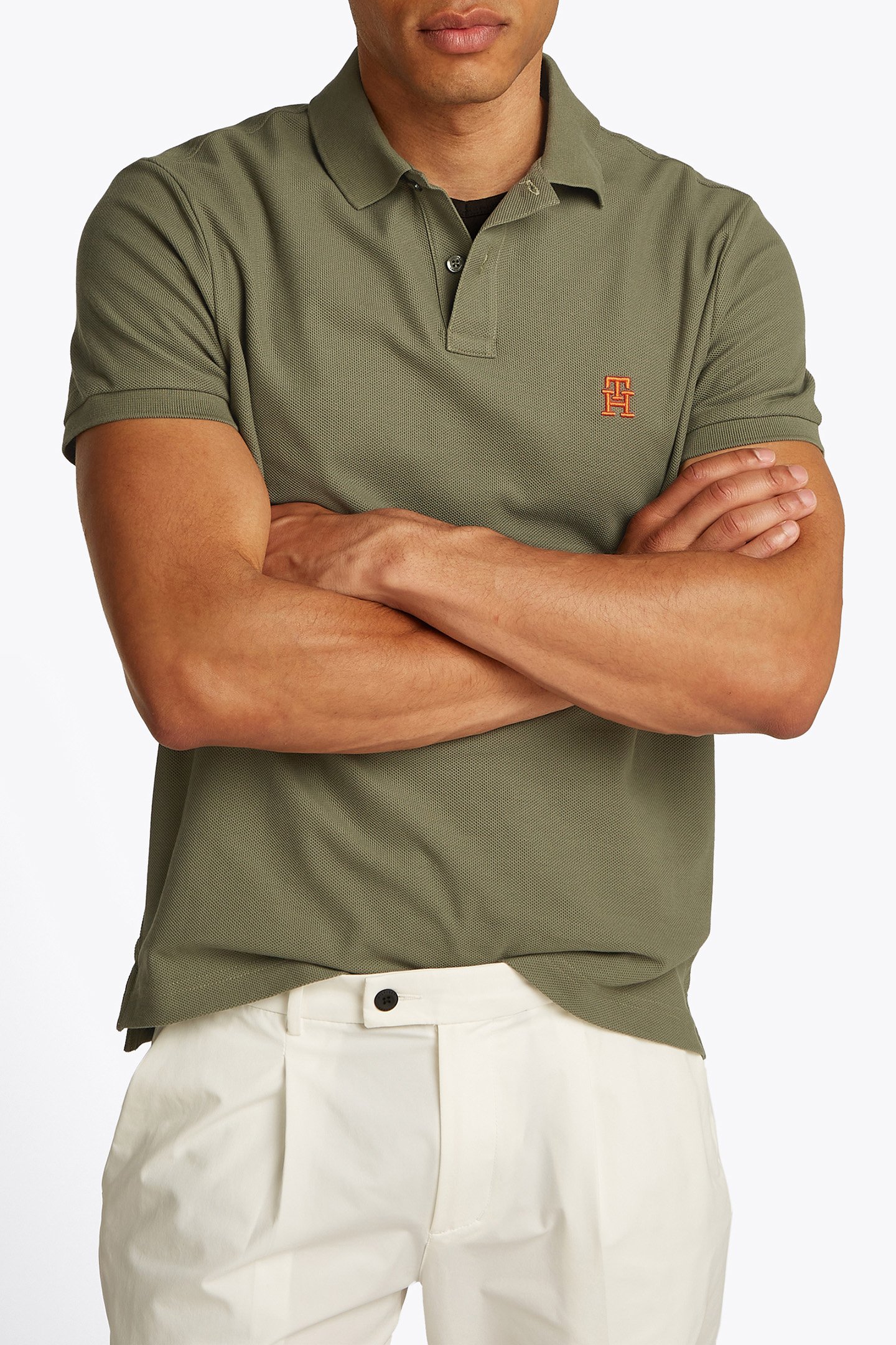 IMD REG POLO BATTLE GREEN by Tommy Hilfiger