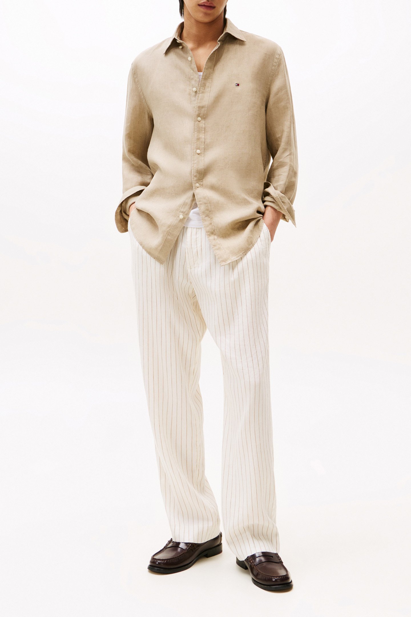 MEN'S LS SHIRT NORMAL FIT SANDALWOOD BEIGE 2