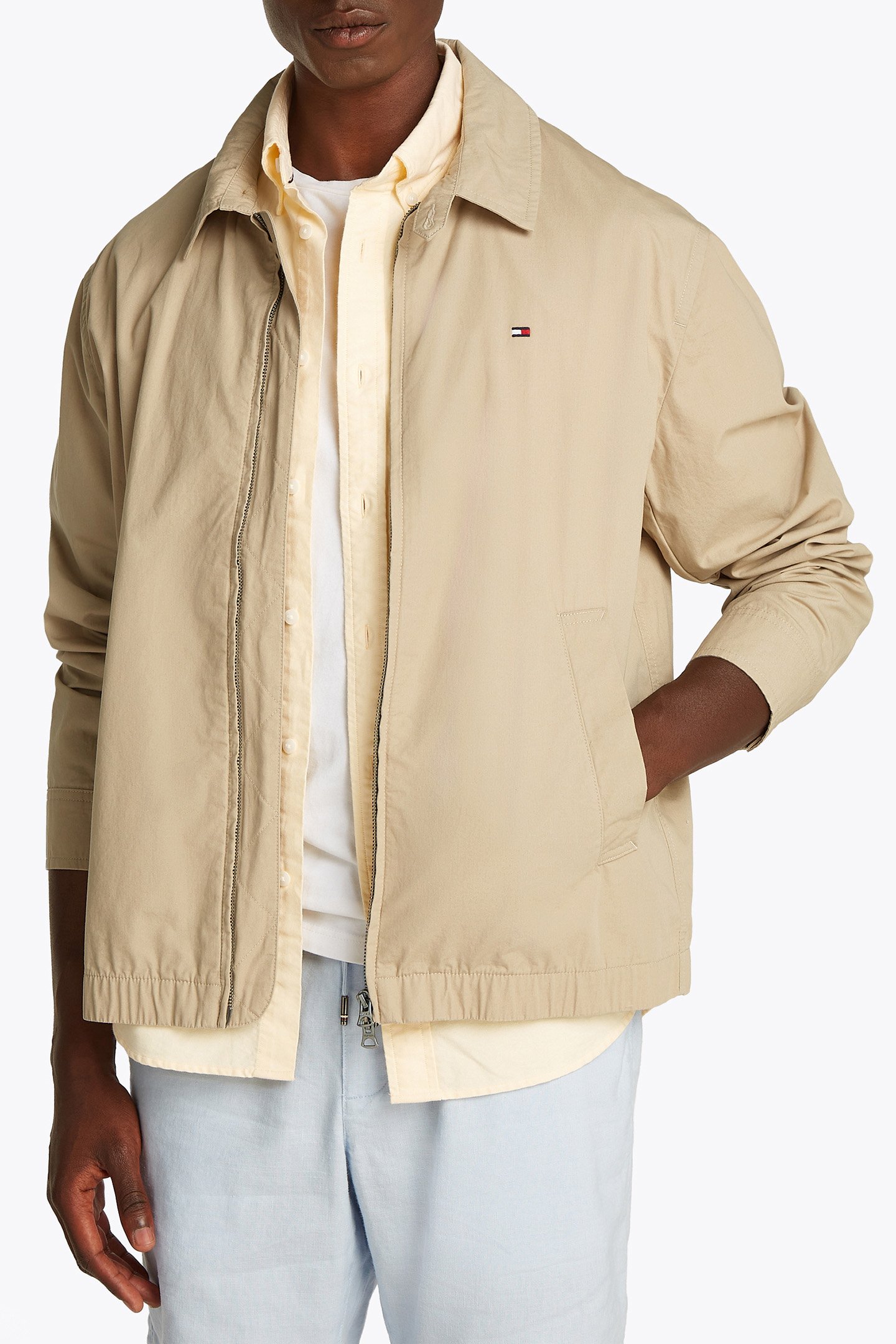 LIGHTWEIGHT COTTON JACKET SANDALWOOD by Tommy Hilfiger