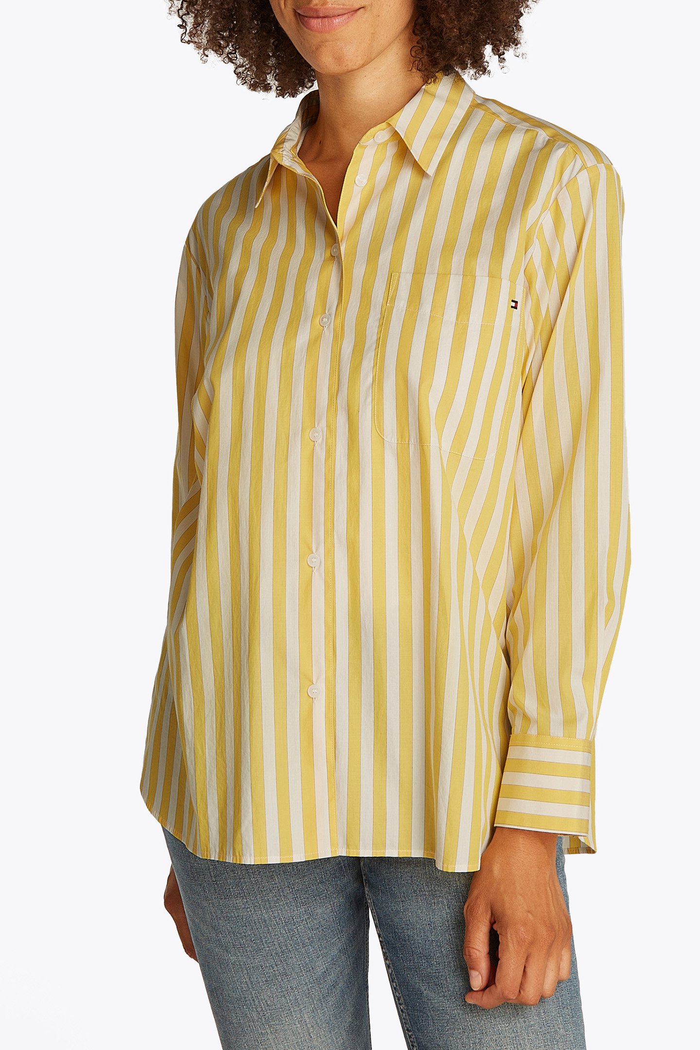 ESS POPLIN EASY FIT STP CITRONELLA by Tommy Hilfiger
