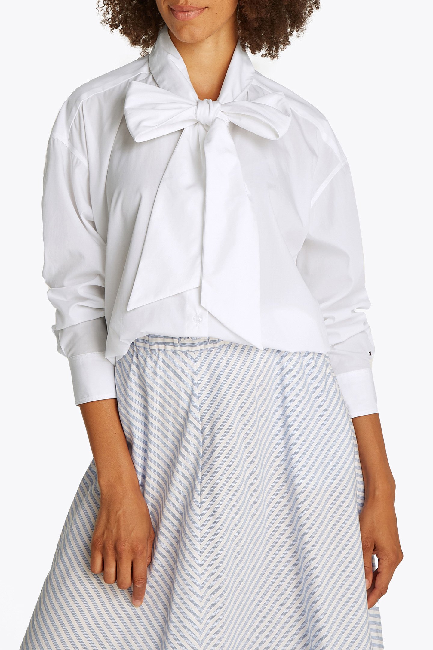 SOFT CO BOW COLLAR TH OPTIC WHITE by Tommy Hilfiger