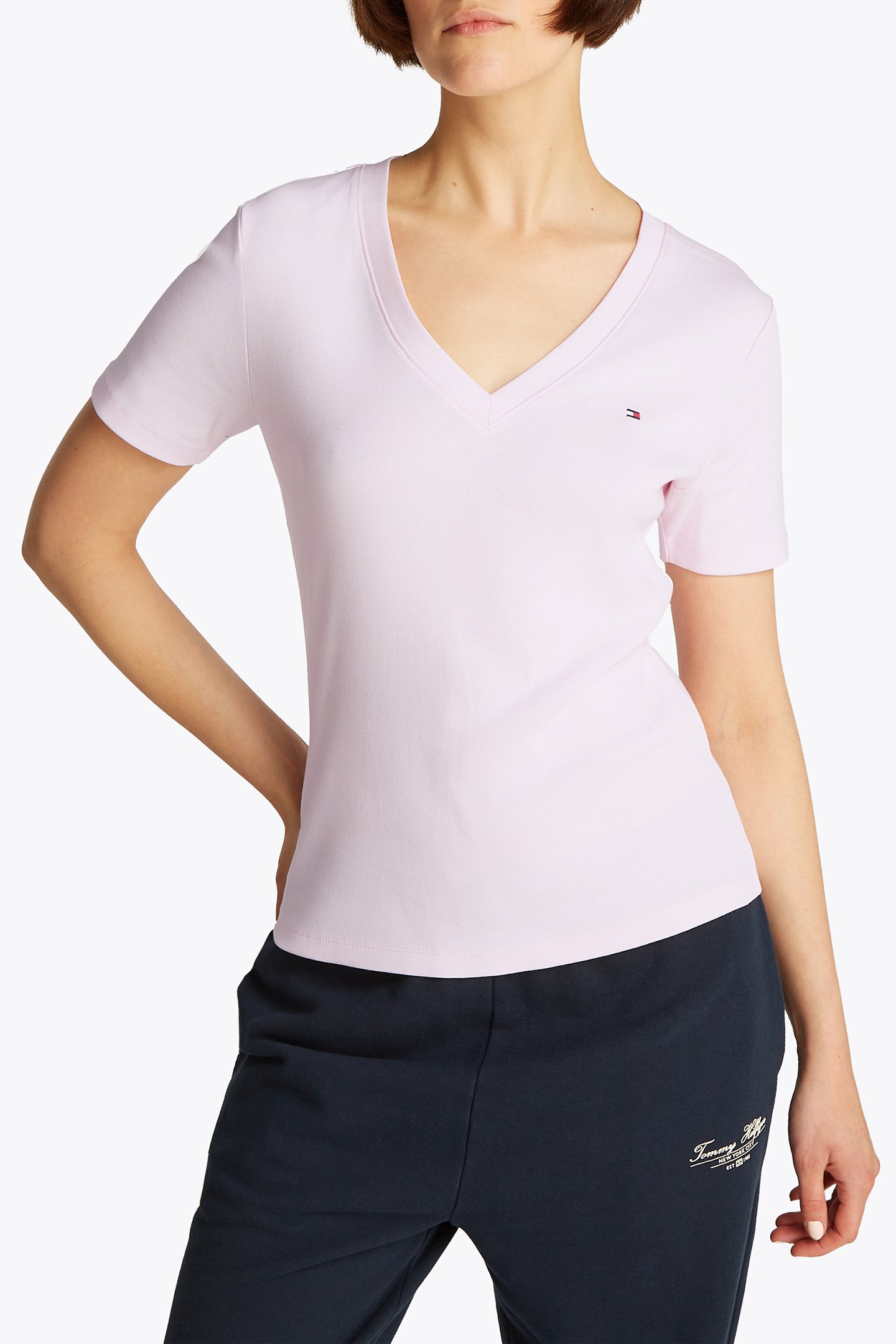 SLIM CODY V-NK SS LIGHT PINK by Tommy Hilfiger
