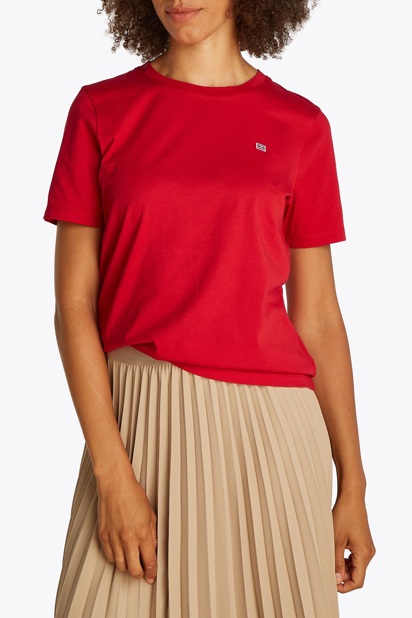REG CONTRAST FLAG SS PRIMARY RED by Tommy Hilfiger