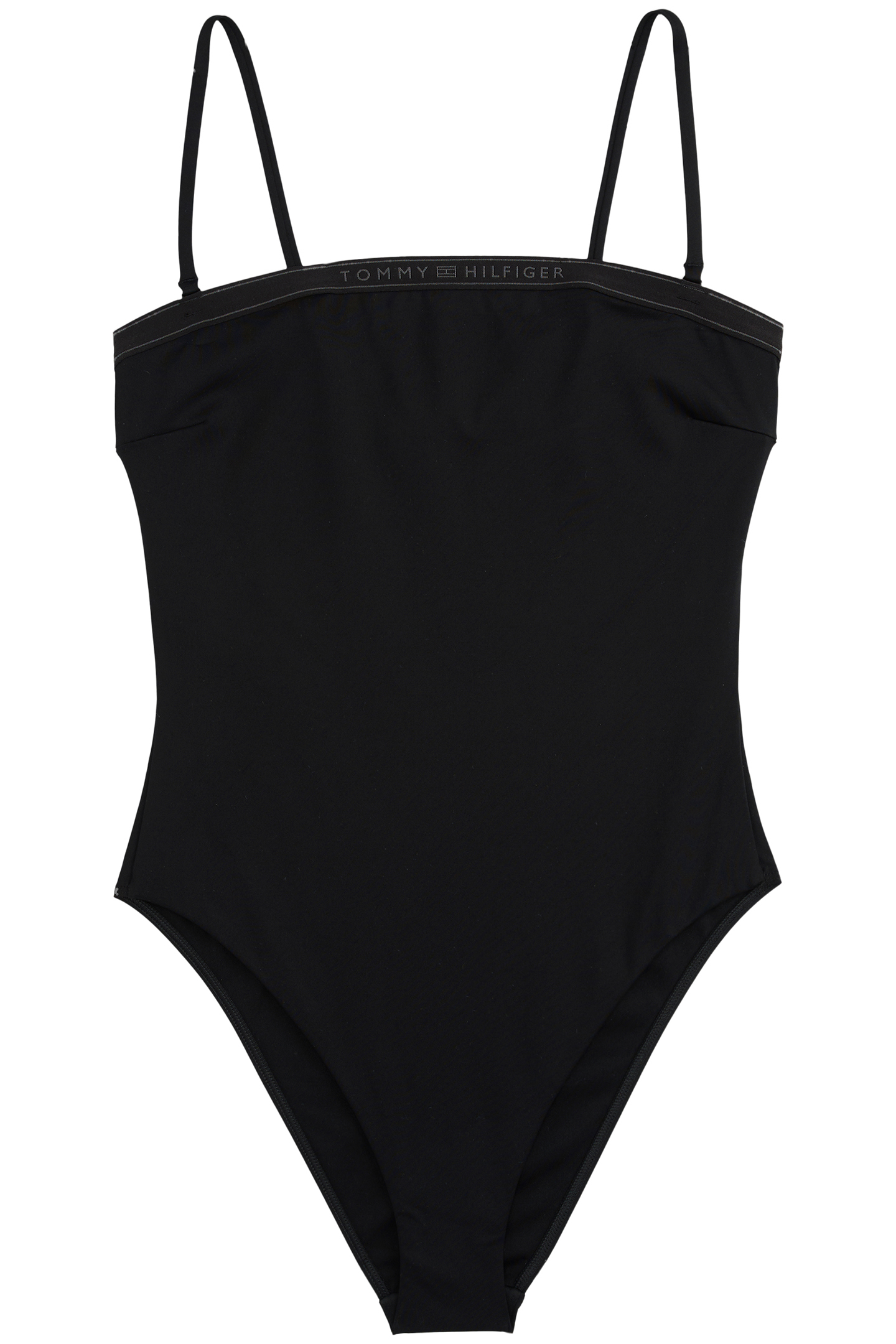 STRAIGHT ONE PIECE SWIMSUIT SLIM FIT BLACK 4