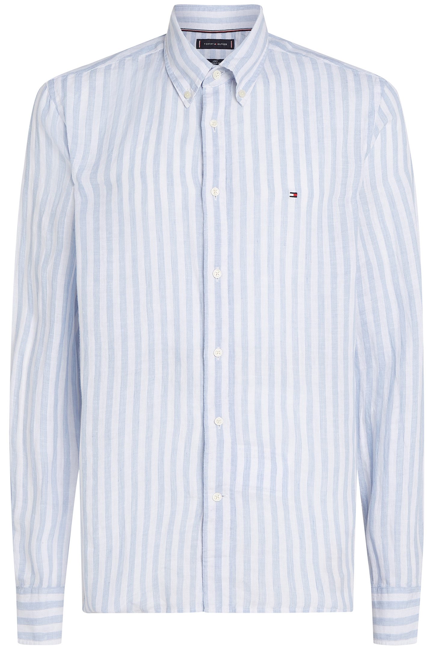 LINEN ESSENTIAL STRI BREEZY RELAXED FIT SHIRT WHITE 4