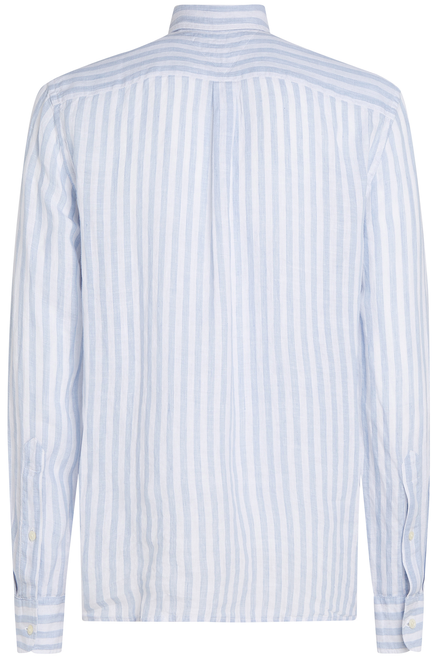 LINEN ESSENTIAL STRI BREEZY RELAXED FIT SHIRT WHITE 5