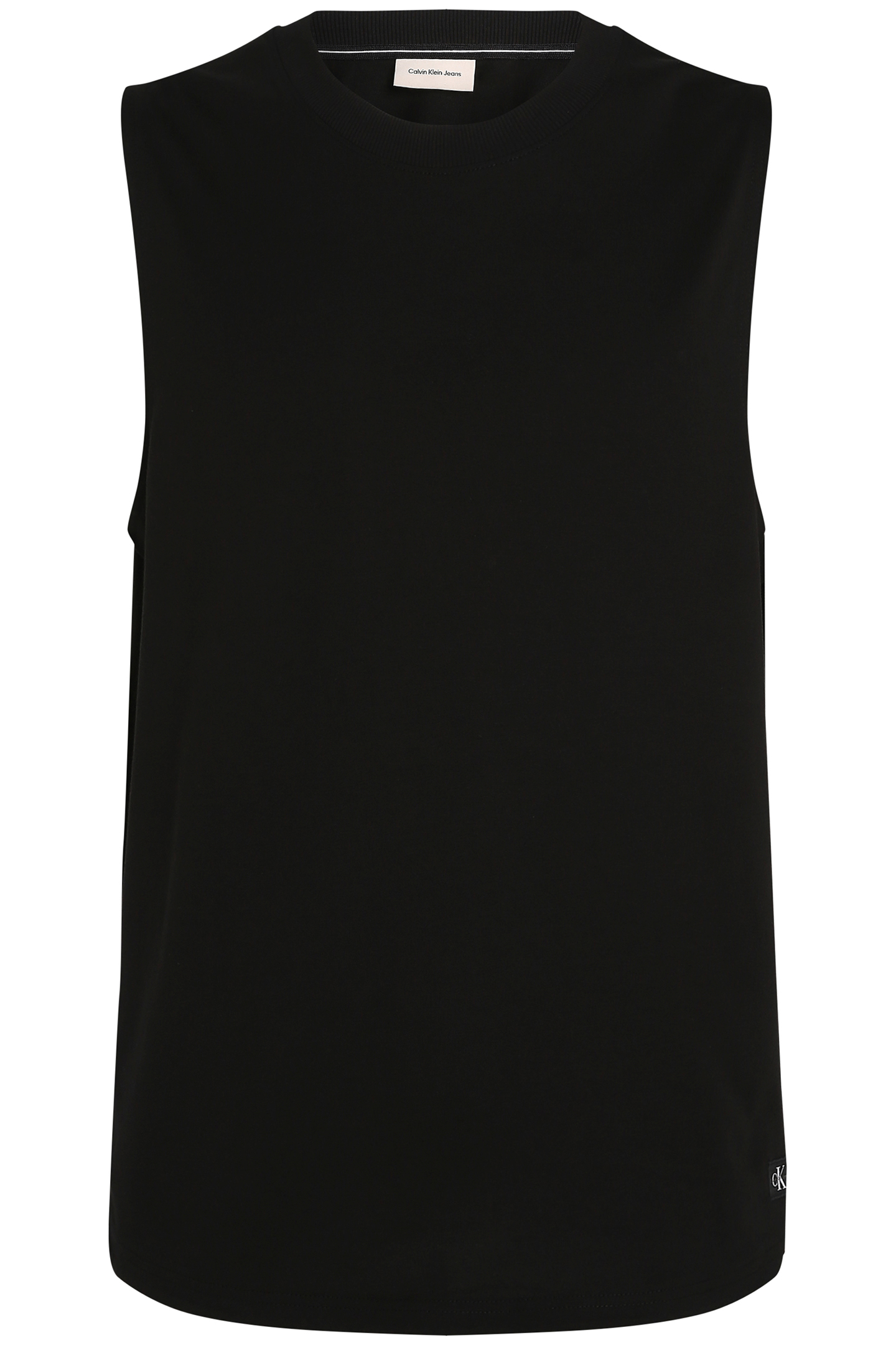 WOVEN LABEL TANK CK BLACK 4