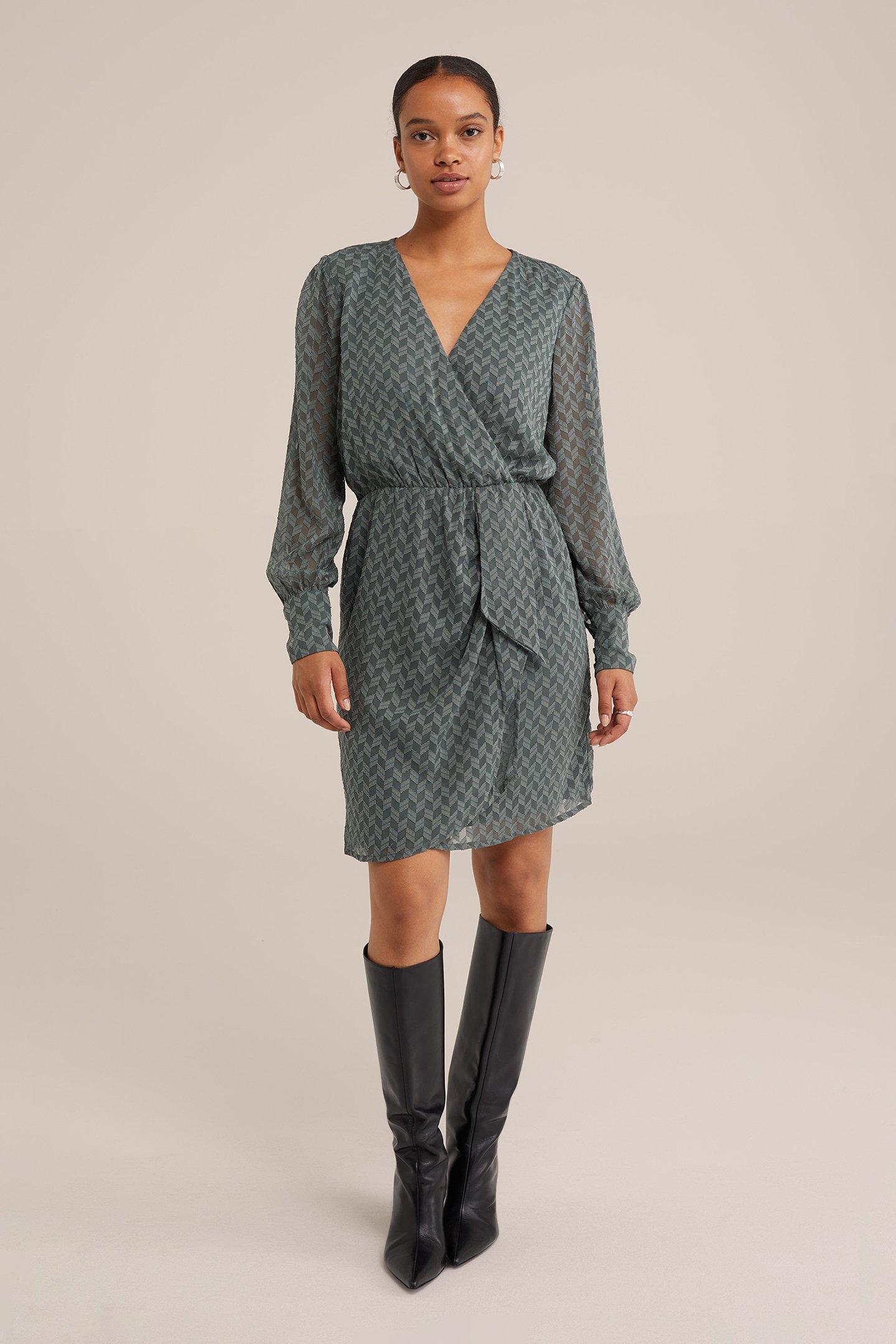 DRESS SHORT GREYISH GREEN 2