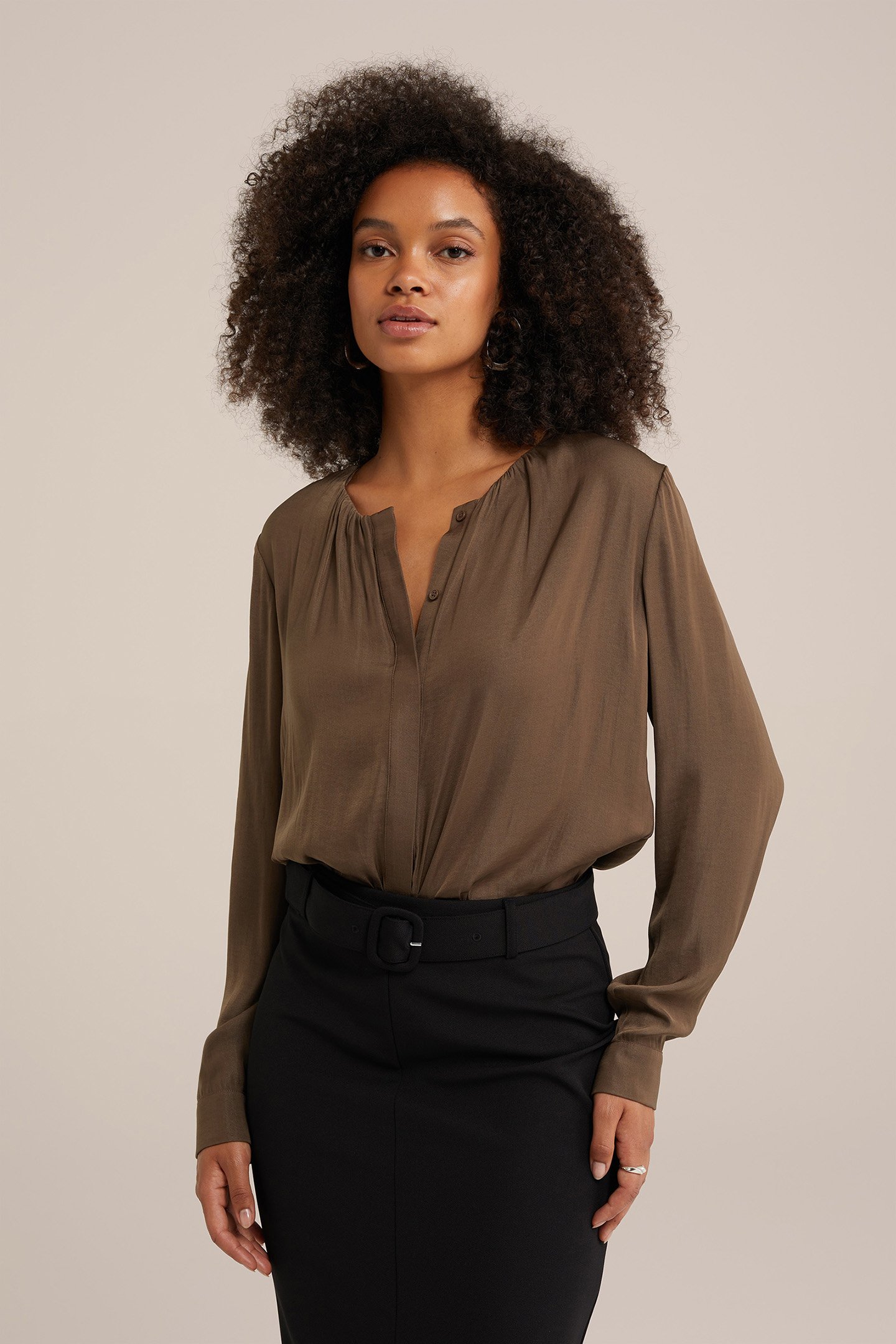 BLOUSE DARK GREEN by WE Fashion