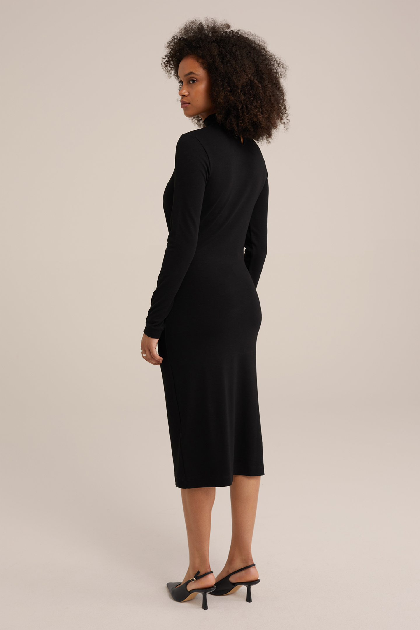 DRESS MID LENGTH BLACK 2