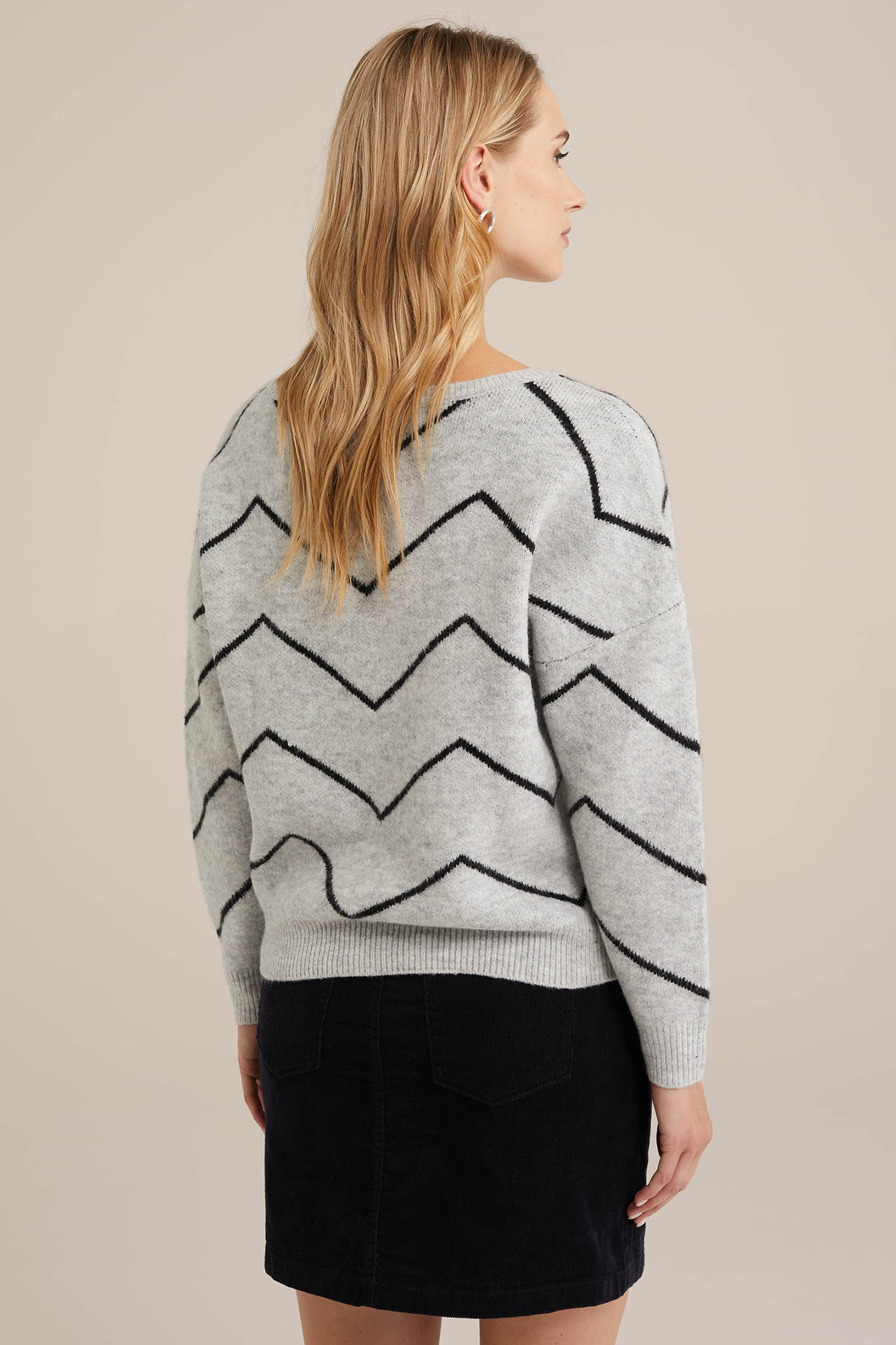 KNITTED PULLOVER LIGHT GREY 2