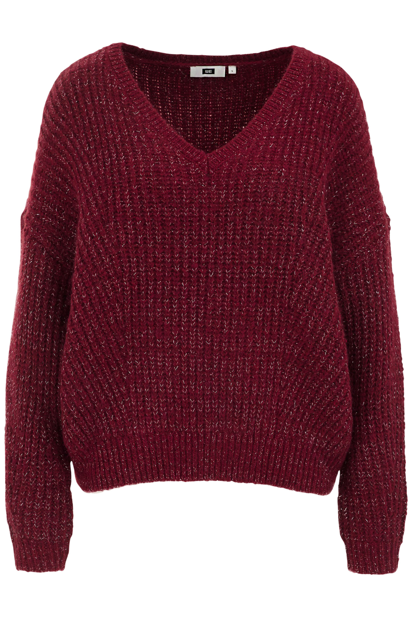 KNITTED PULLOVER BURGUNDY RED 4