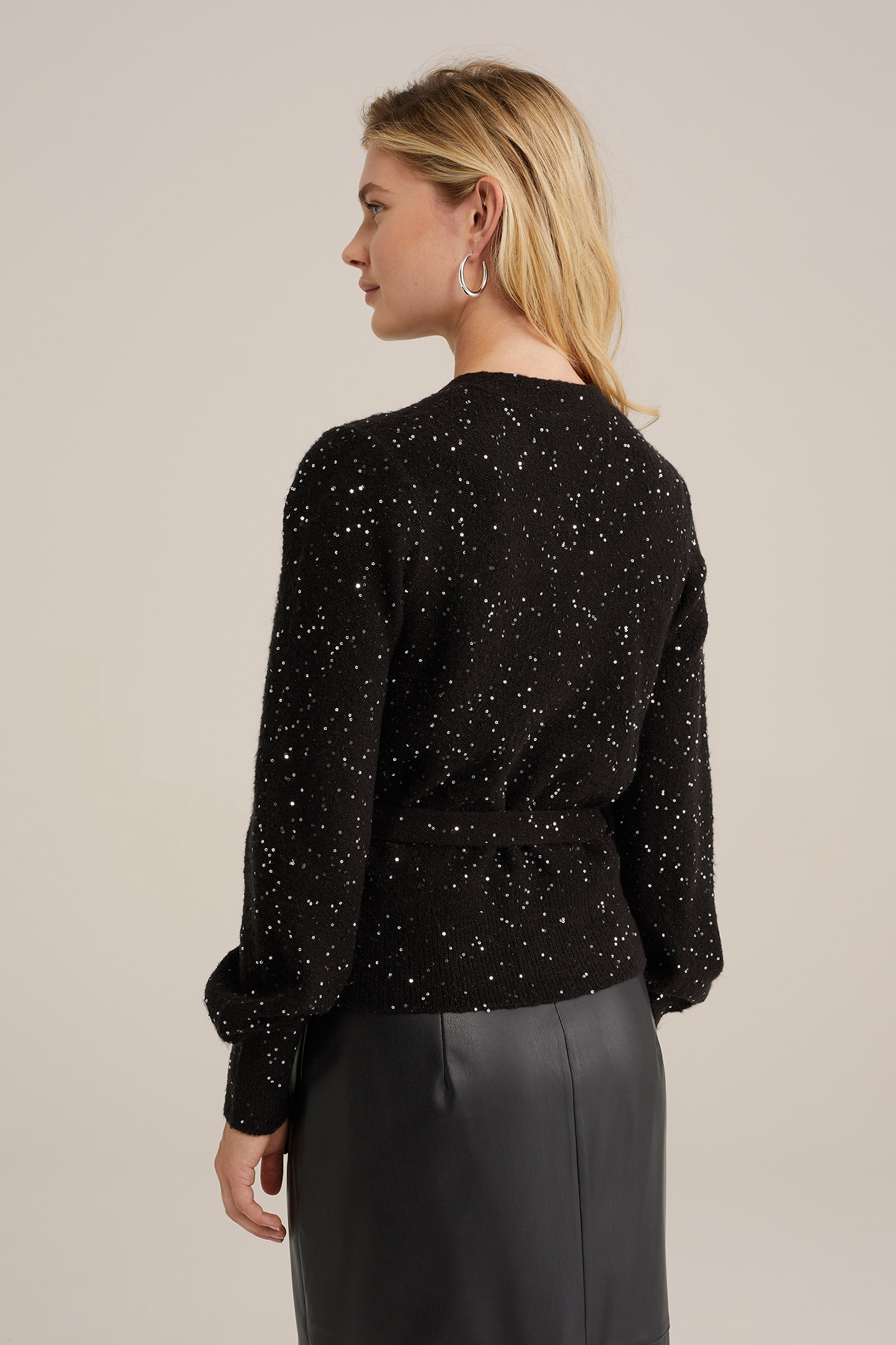 KNITTED CARDIGAN BLACK 2